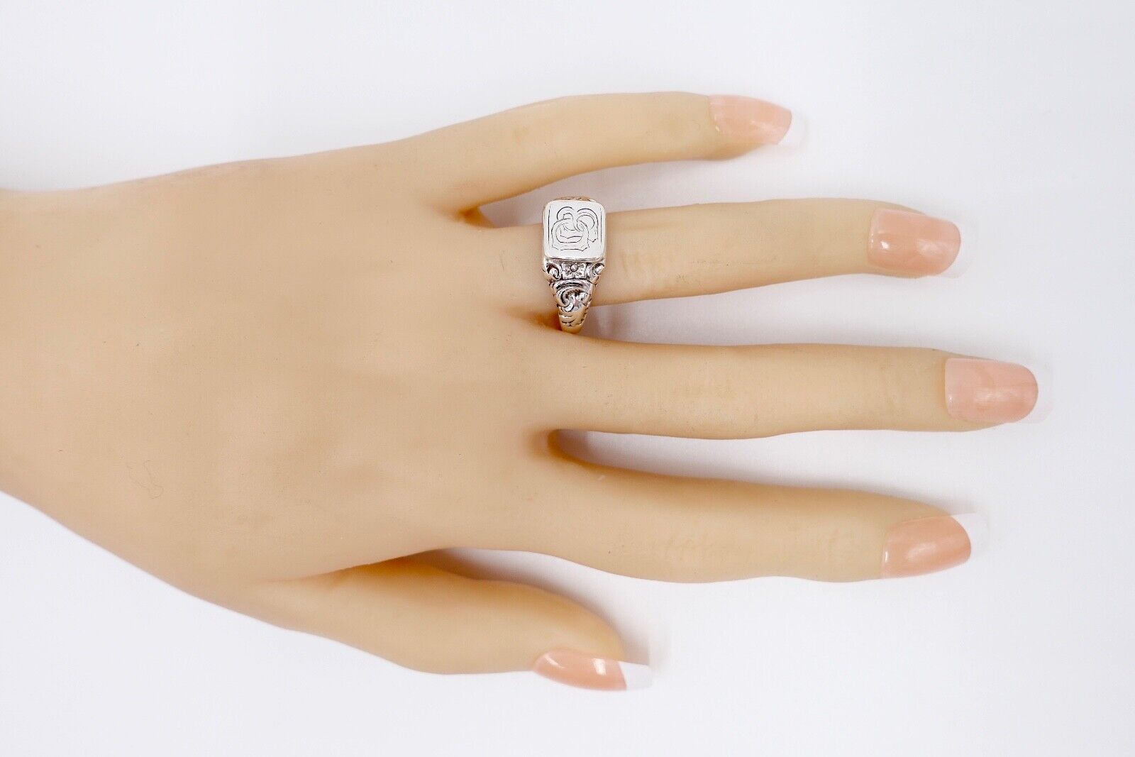 Siegelring Jugendstil Monogramm DB BD Herrenring Ring 835 Silber Gr. 58 - Antikhandel-Stuttgart