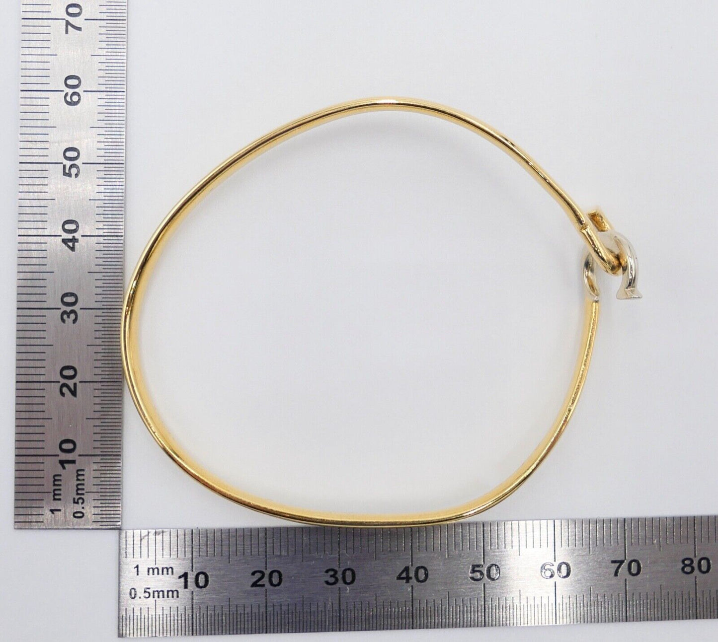 Armspange Armreif 750 18K Gelb Weiß Gold " Hook Bracelet Cartier " 1978 - 1979 - Antikhandel-Stuttgart