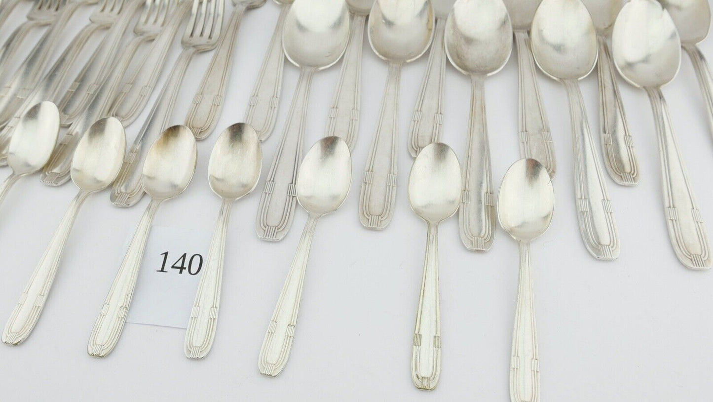 32 Tlg Art Deco 1930er Couverts DIXI 84G 18G cutlery Besteck Gabel Löffel - Antikhandel-Stuttgart