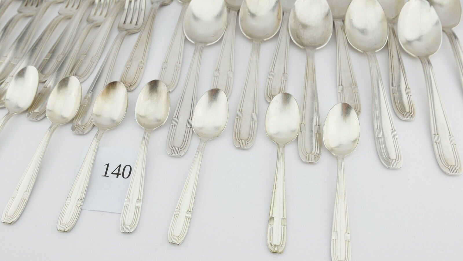 32 Tlg Art Deco 1930er Couverts DIXI 84G 18G cutlery Besteck Gabel Löffel - Antikhandel-Stuttgart