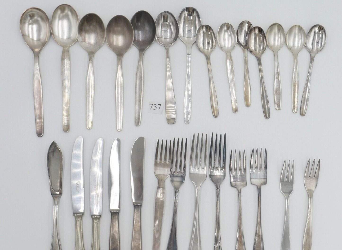 27 Teile Posten Berndorf Besteck diverse Modelle 90er Silber Löffel Gabel Messer - Antikhandel-Stuttgart