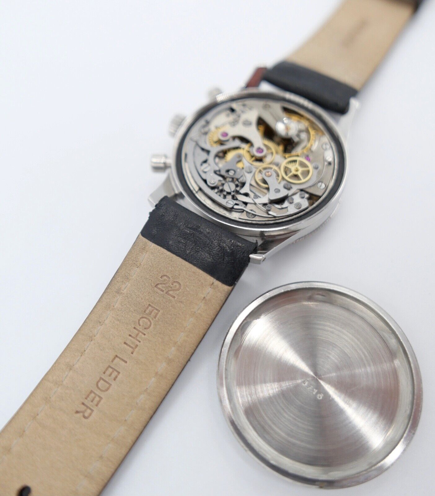 NICOLET WATCH SUPER WATERPROOF Landeron 39 Diver Chronograph 1960er Jahre 38mm - Antikhandel-Stuttgart