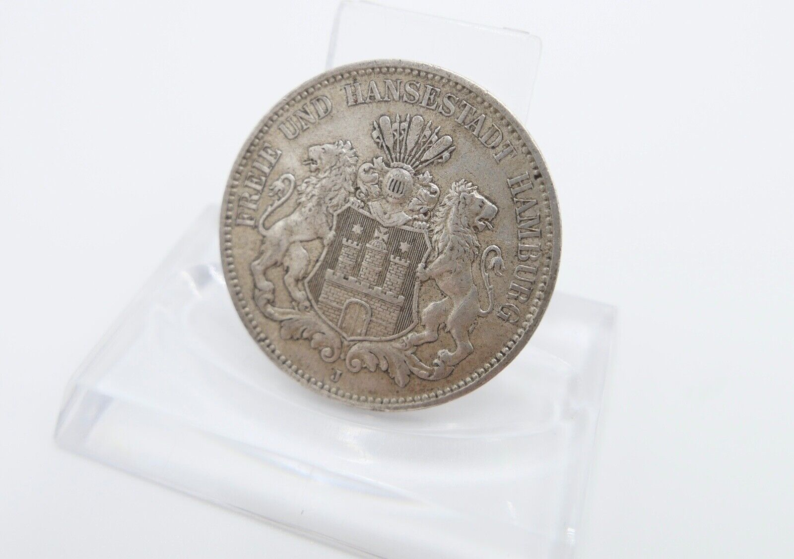 3 Mark 1909 J Jäger J.64 VZ-STG Freie und Hansestadt Hamburg Silber - Antikhandel-Stuttgart