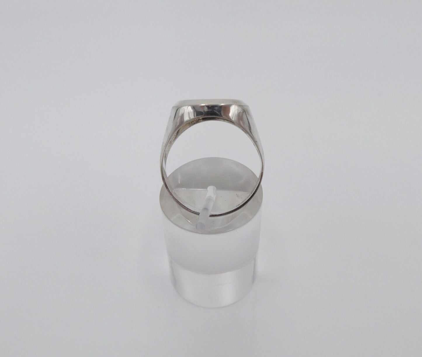 Alter Siegelring Herrenring mit Zirkonia 835 S Silber Größe 64 ohne Siegelgravur - Antikhandel-Stuttgart