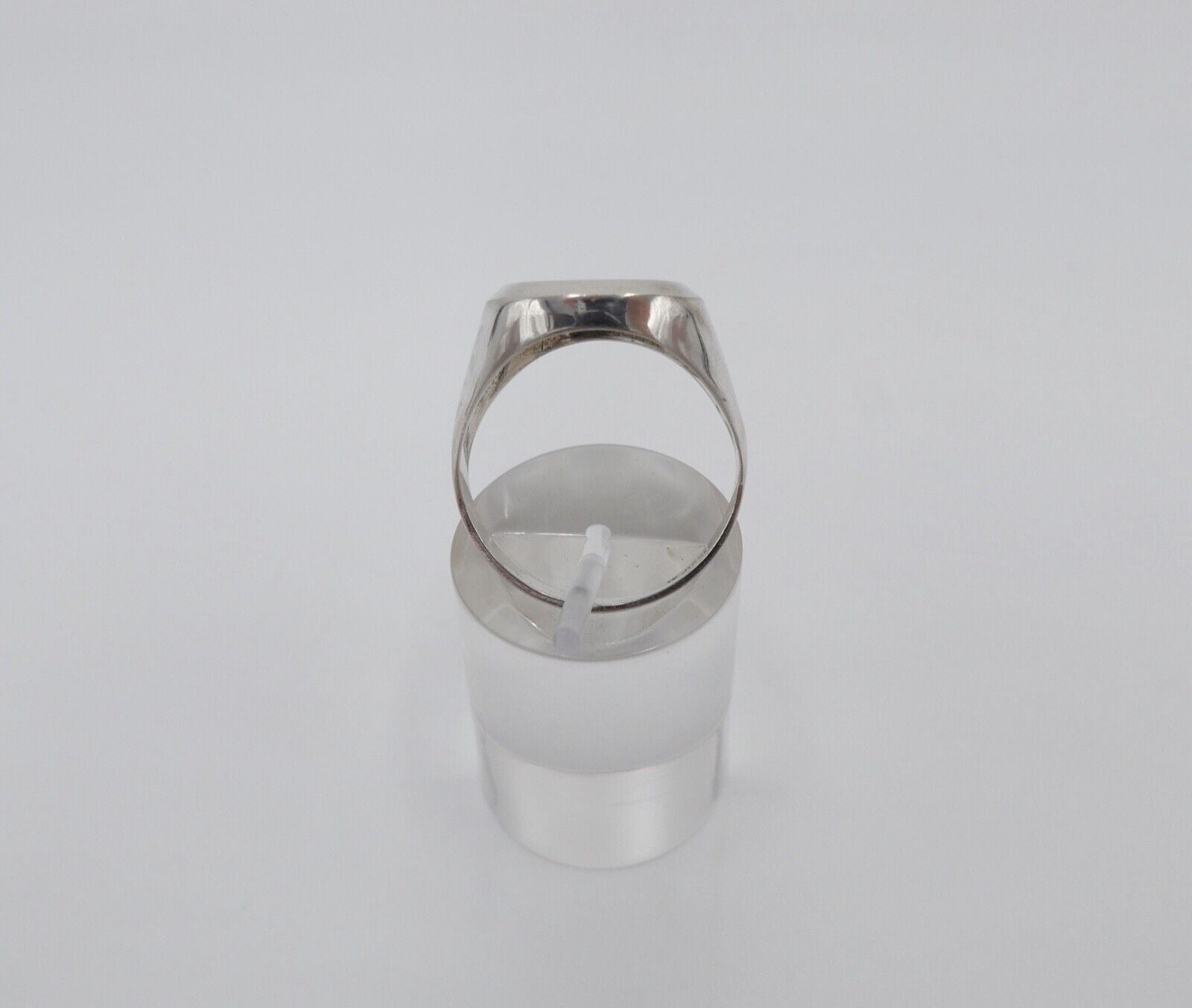 Alter Siegelring Herrenring mit Zirkonia 835 S Silber Größe 64 ohne Siegelgravur - Antikhandel-Stuttgart