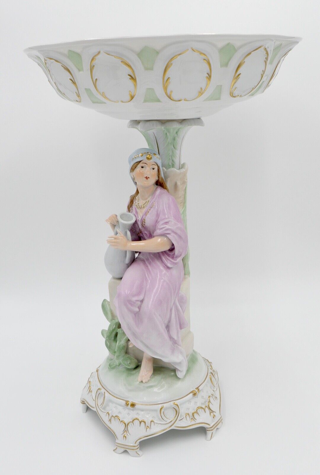 PMP Plaue Schierholz " Tafelaufsatz Obstschale " Wasserträgerin 45cm J. Freitag - Antikhandel-Stuttgart