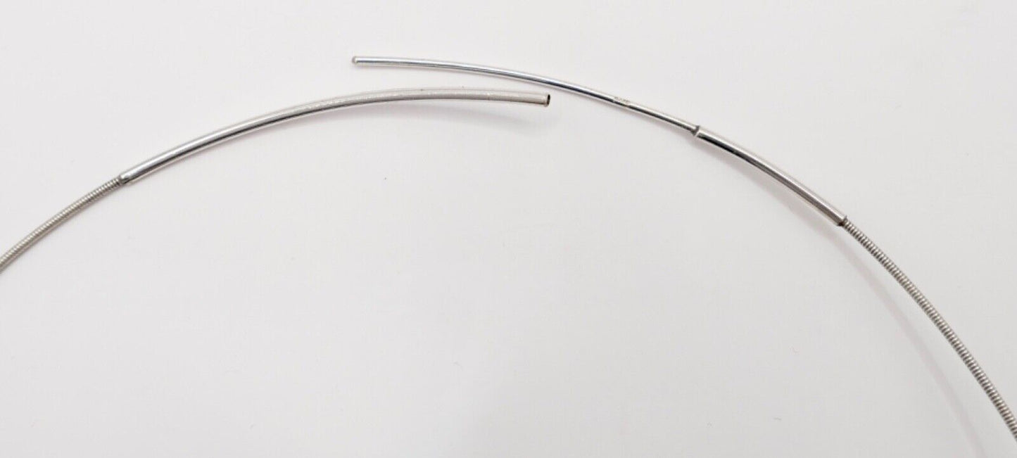 1990er Jahre Silber Draht Collier mit LAPIS LAPISLAZULI Anhänger 45cm - Antikhandel-Stuttgart