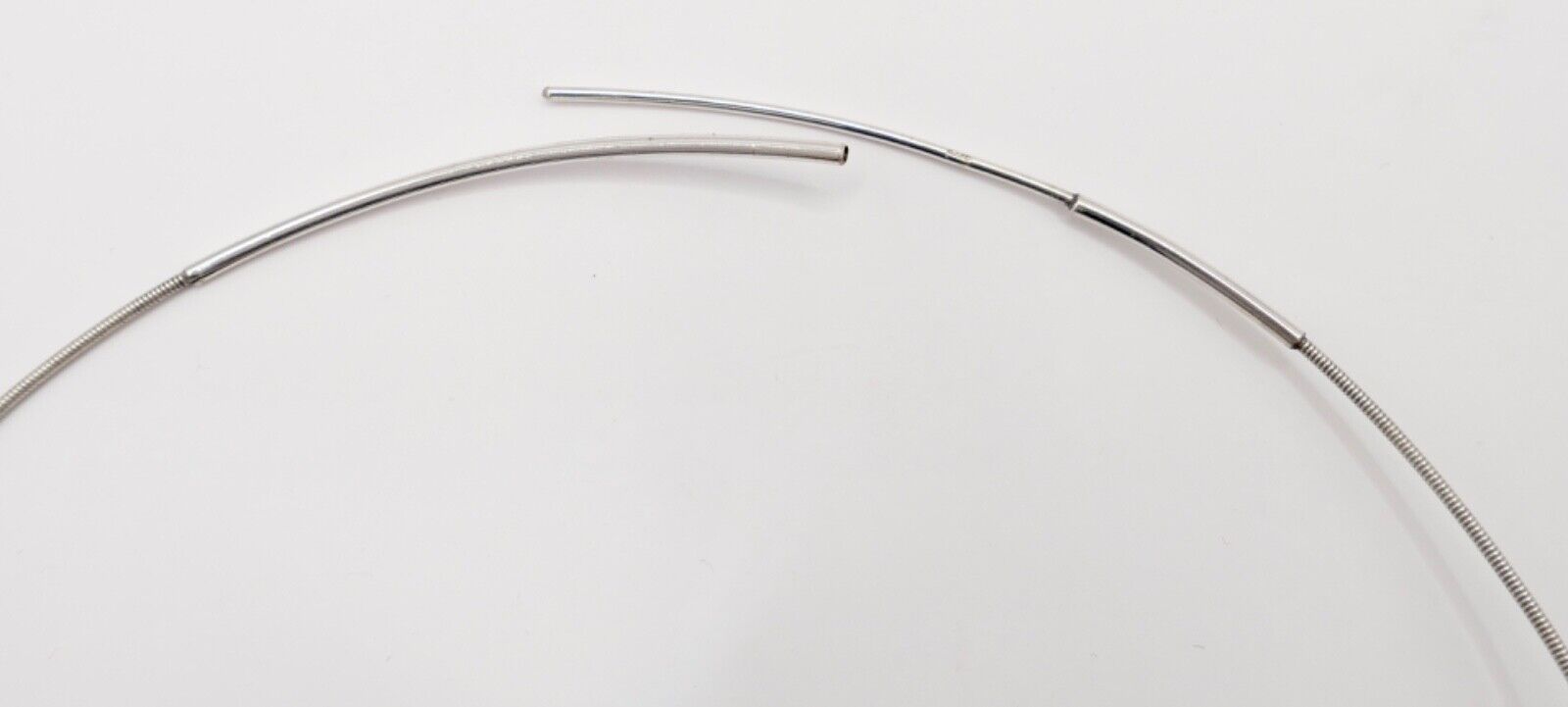 1990er Jahre Silber Draht Collier mit LAPIS LAPISLAZULI Anhänger 45cm - Antikhandel-Stuttgart