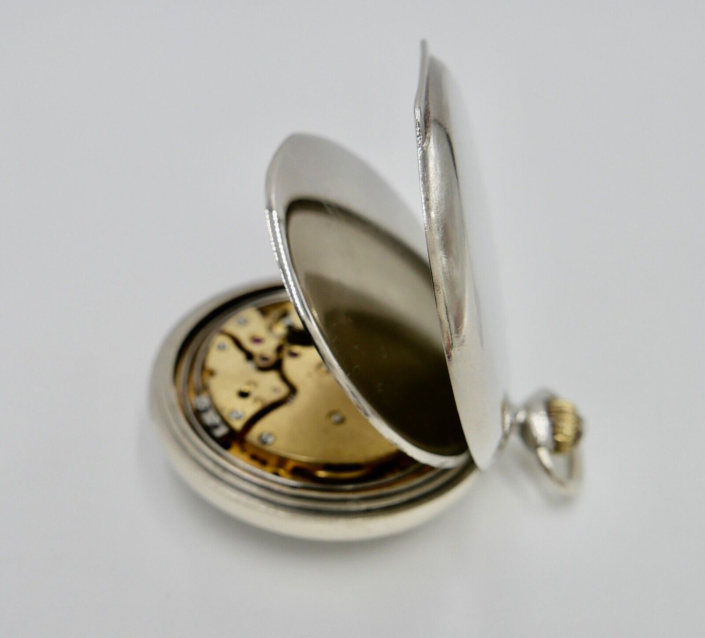 EXCELSIOR PARK Edelstahl Taschenuhr Wecker Ø 49mm sehr selten - Antikhandel-Stuttgart