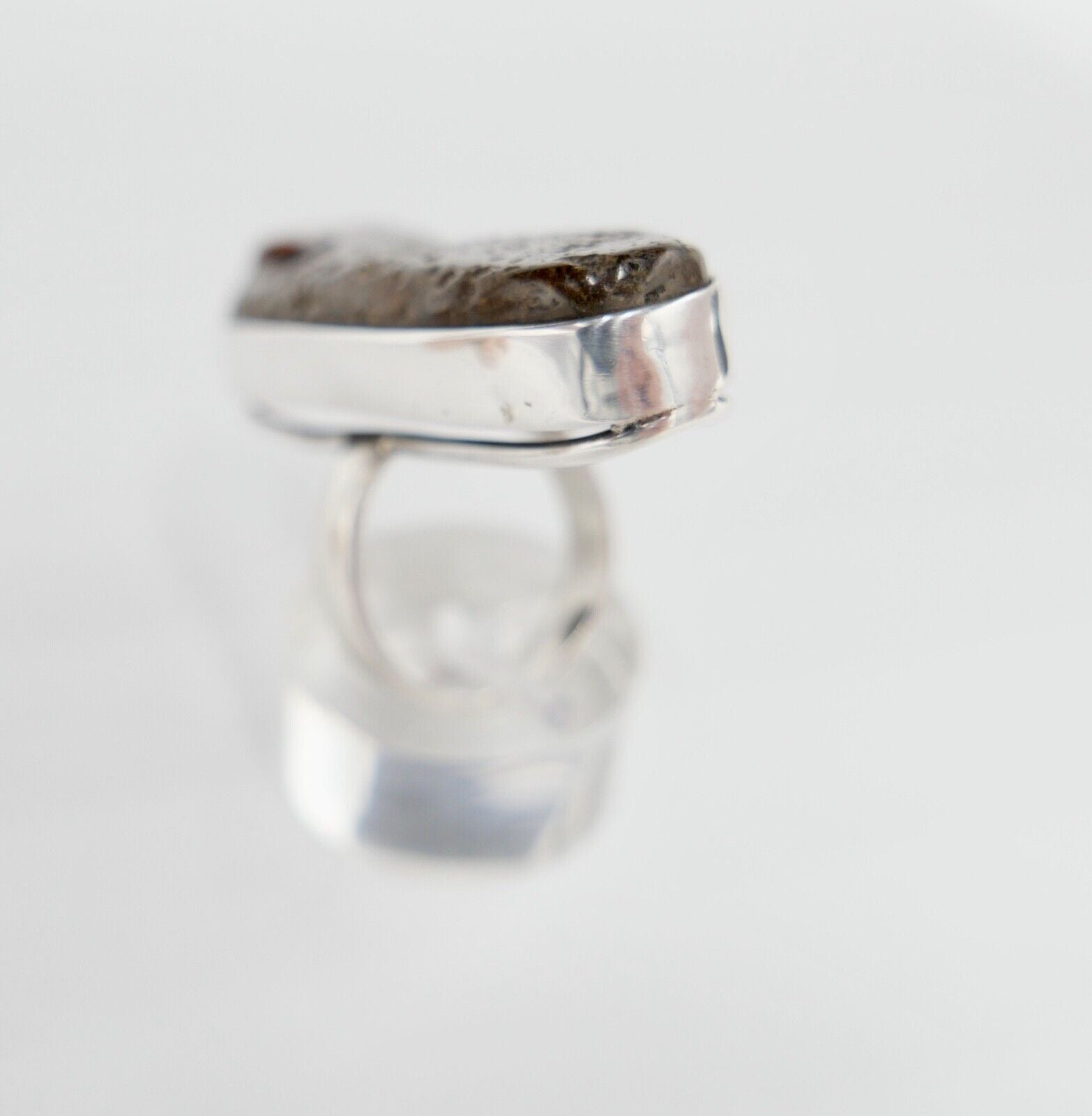 Bernstein Designer Ring Gr. 57 Silber 925 - Antikhandel-Stuttgart