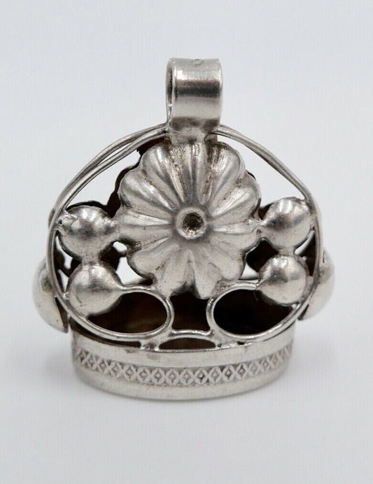 JUGENDSTIL Anhänger PETSCHAFT SIEGEL " F J G " STEMPEL Silber - Antikhandel-Stuttgart