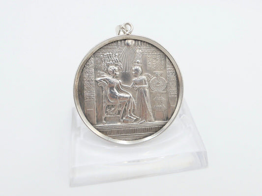 835 Silbermedaille in Fassung Anhänger 1922 Grabentdeckung Tut Ench Amuns 1972 - Antikhandel-Stuttgart