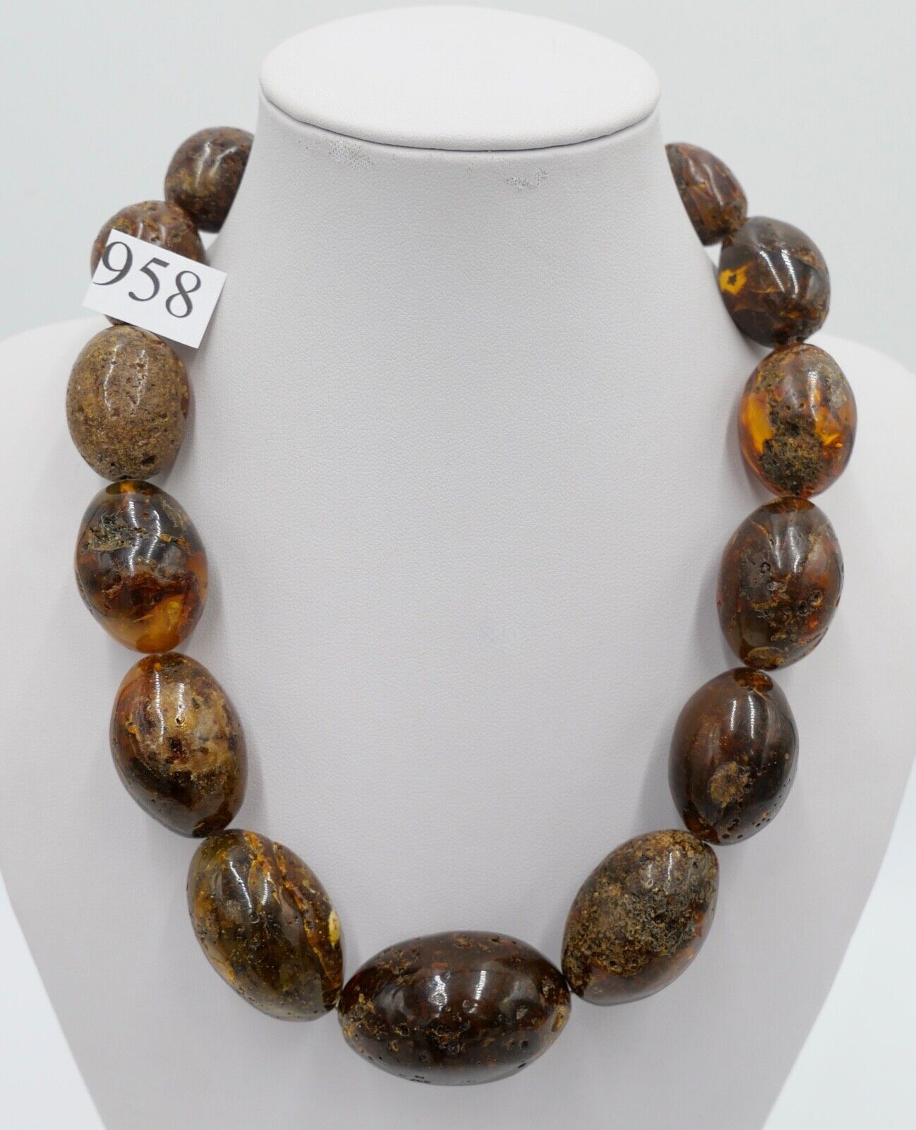 vintage alt XXL Bernstein Kette Halskette Collier Amber 115,6 gr - Antikhandel-Stuttgart