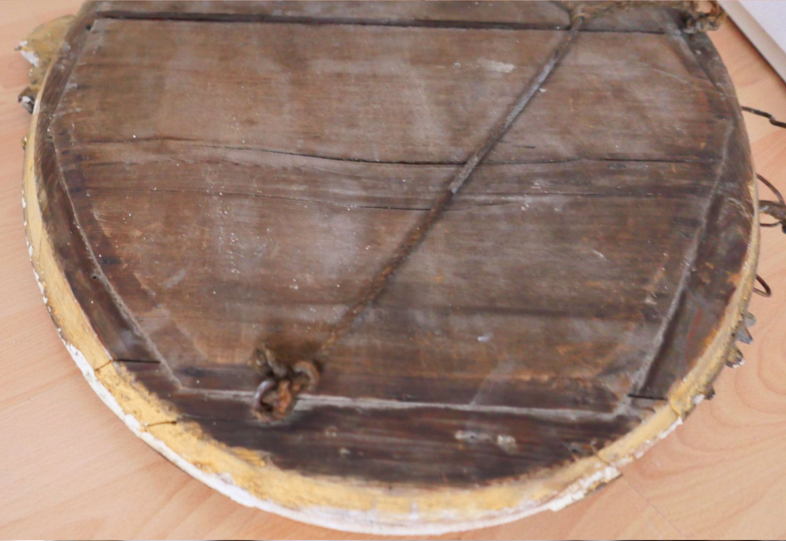 Antiker ovaler Wandspiegel 19. JH. 82x65cm um 1820 Restaurierungsbedürftig - Antikhandel-Stuttgart