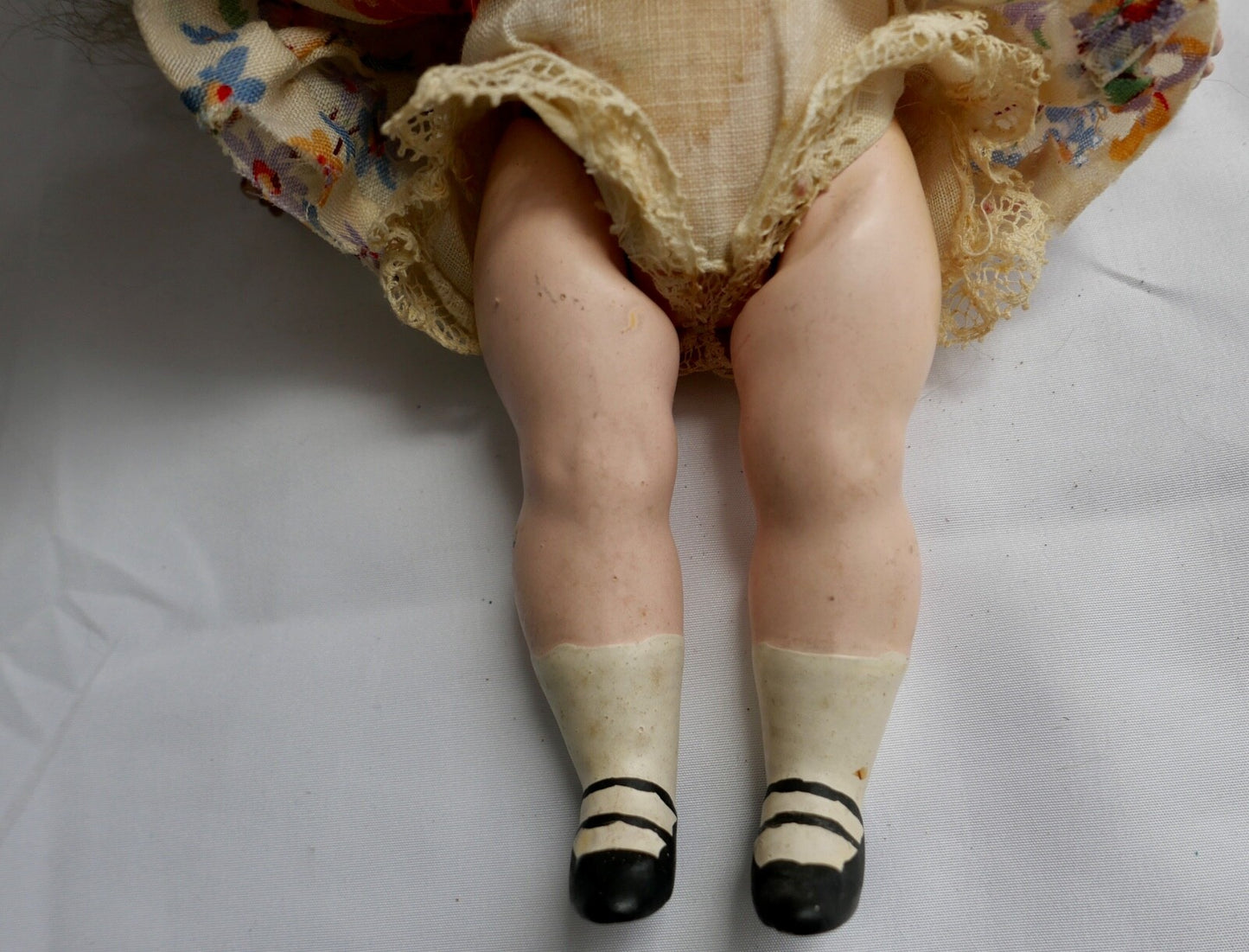 kleine antike Biskuit Porzellan Puppe Made in Germany 22 cm mit Schlafaugen - Antikhandel-Stuttgart