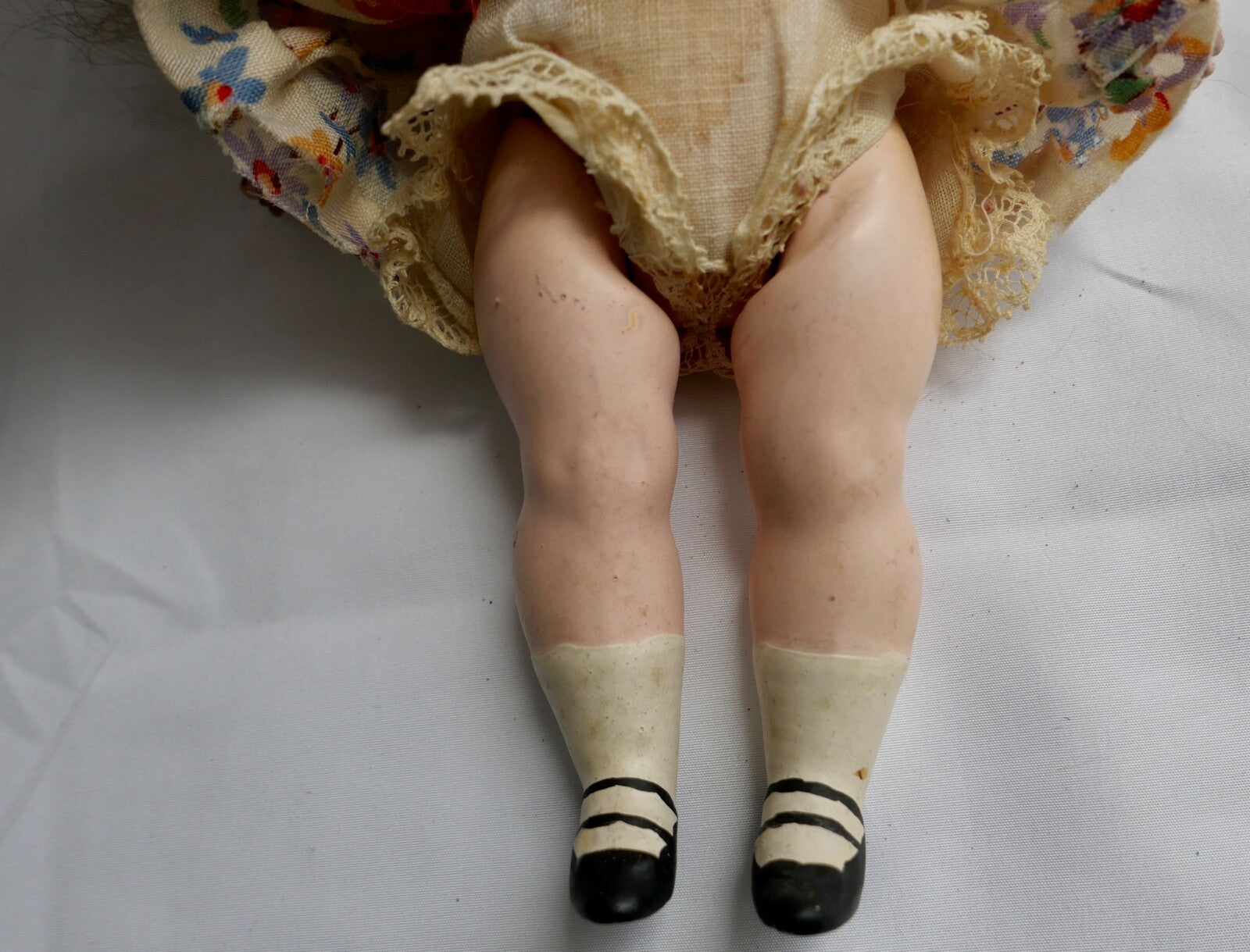 kleine antike Biskuit Porzellan Puppe Made in Germany 22 cm mit Schlafaugen - Antikhandel-Stuttgart