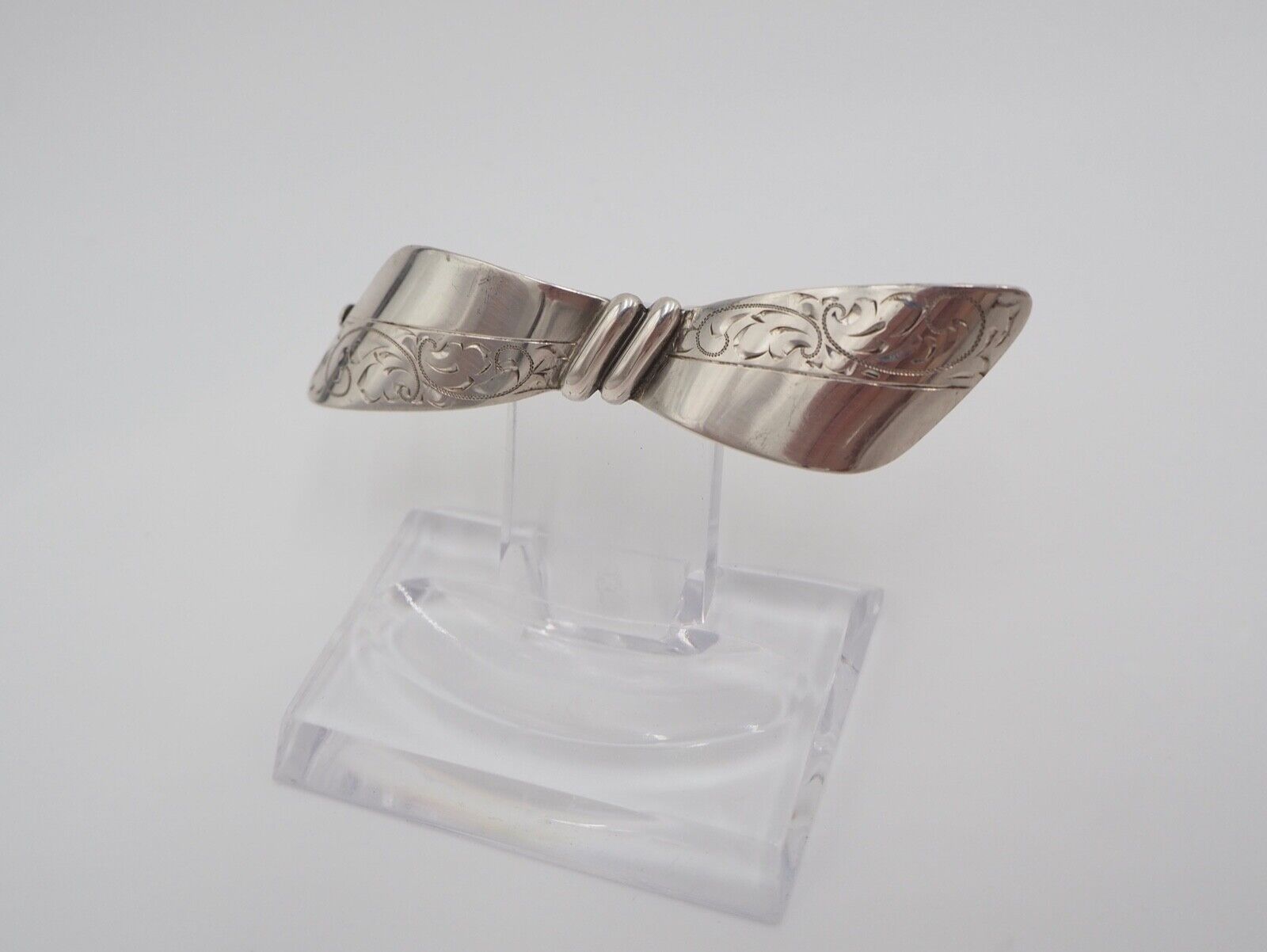 JUGENDSTIL Brosche Schleife Silber 835 Handarbeit TEKA Theodor Klotz Pforzheim - Antikhandel-Stuttgart