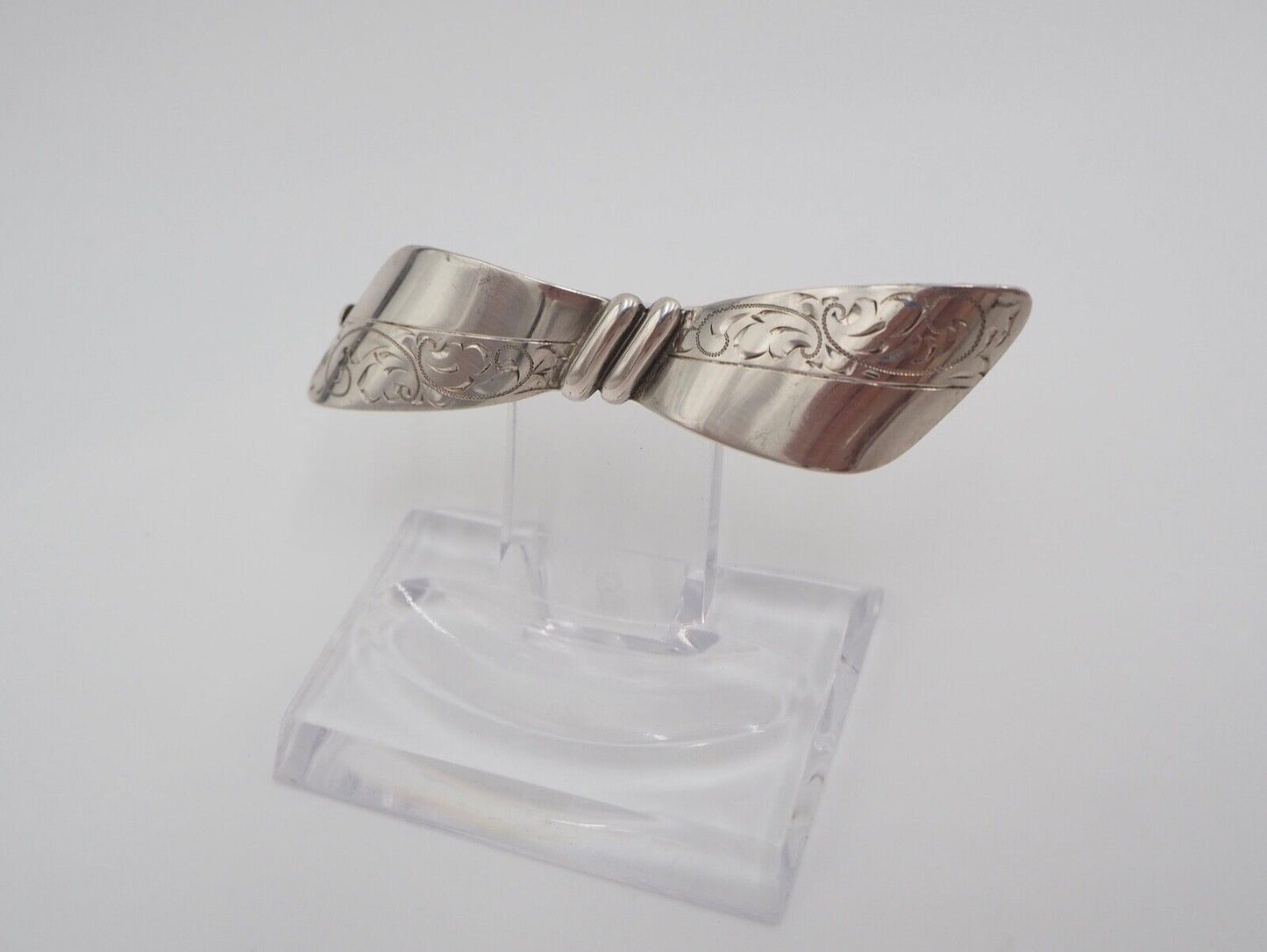 JUGENDSTIL Brosche Schleife Silber 835 Handarbeit TEKA Theodor Klotz Pforzheim - Antikhandel-Stuttgart