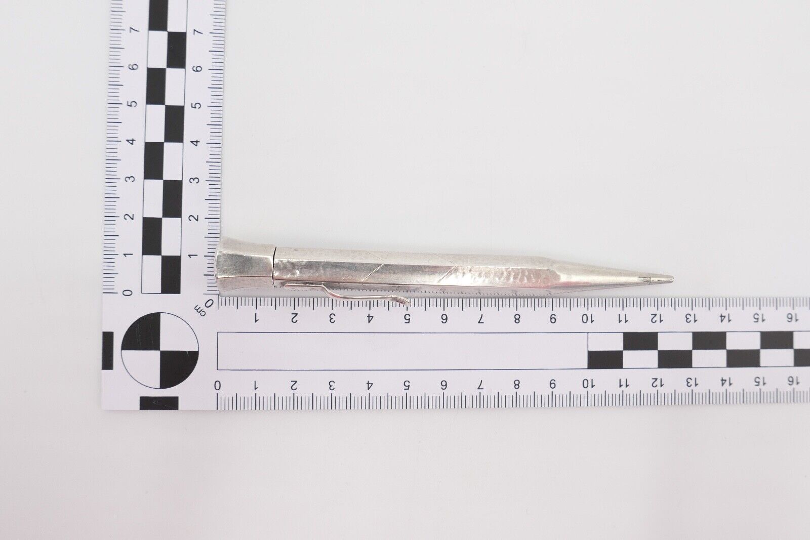 alter Bleistift aus Silber 835 vintage mit Monogramm MM / WW - Antikhandel-Stuttgart