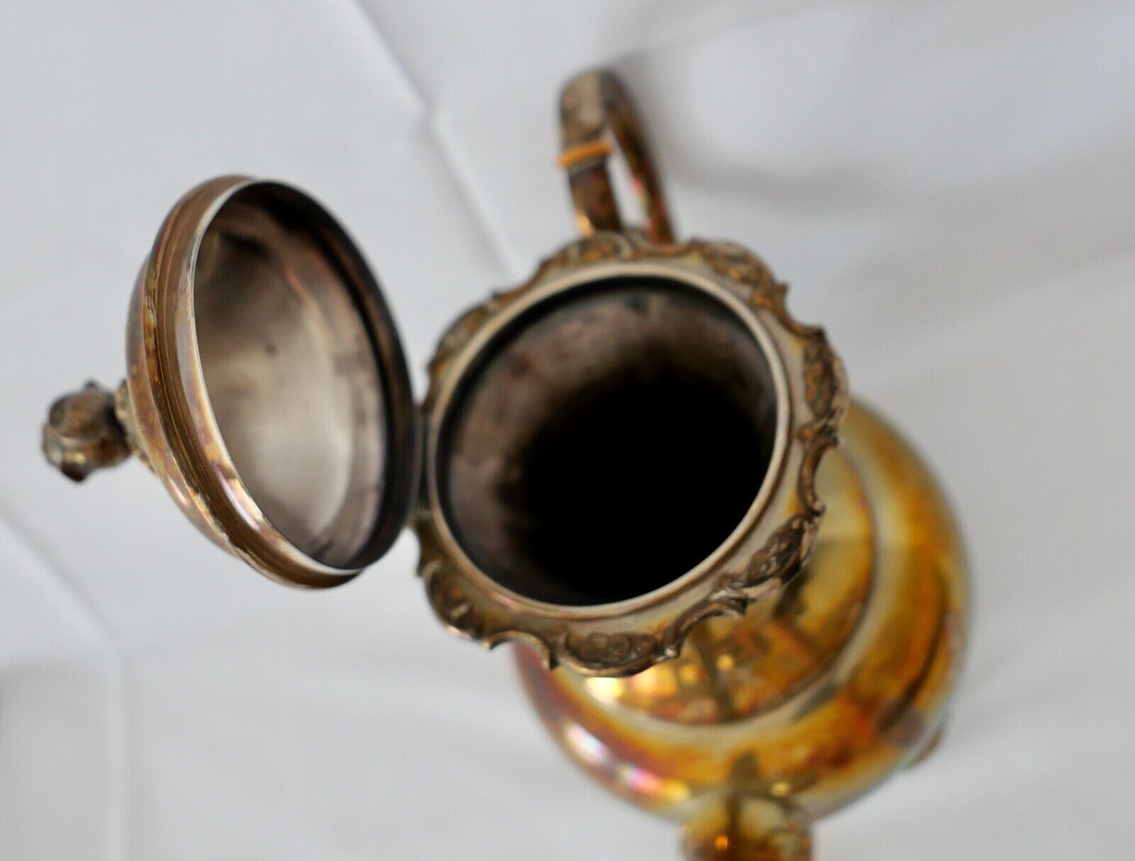 Große Eugen Ferner 1967 EPNS Cafe Tee Kaffee Kanne Tea silver Plated Ø 29 cm Big - Antikhandel-Stuttgart