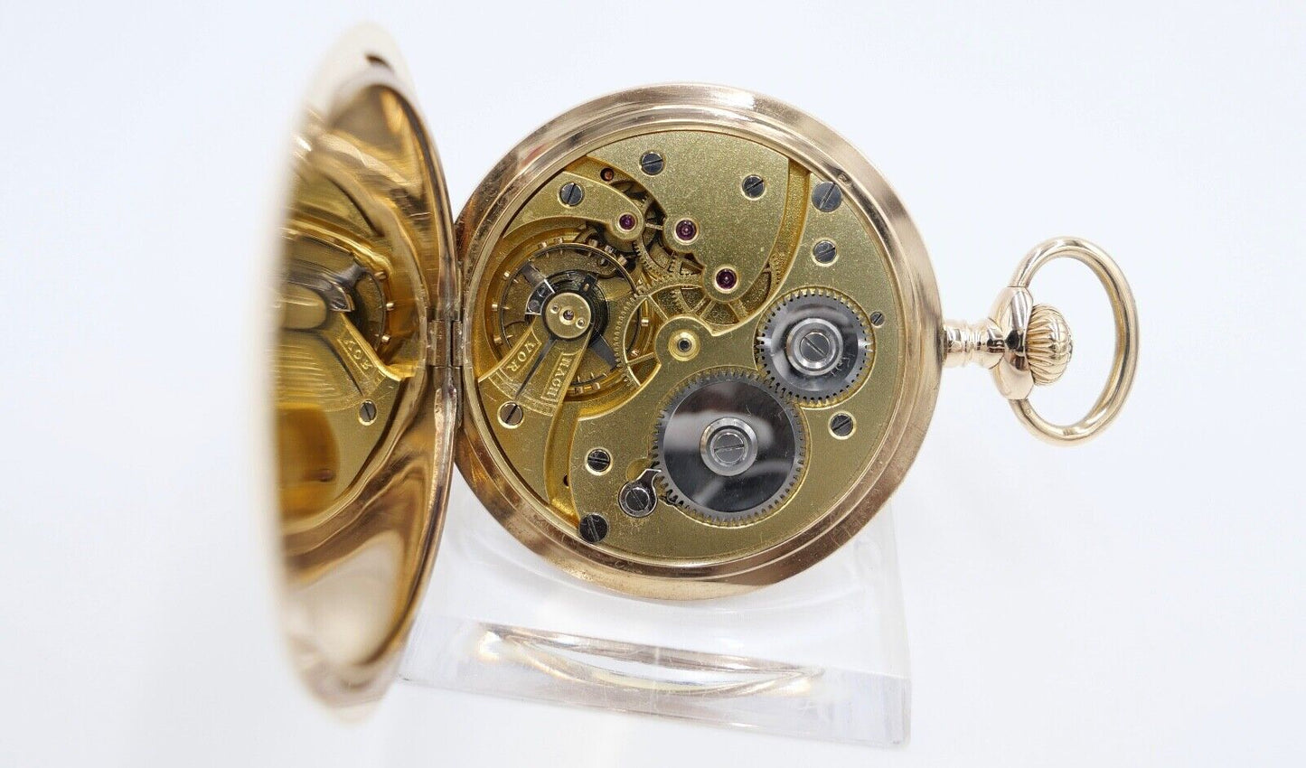 GP Girard Perregaux Taschenuhr 585 / 14K GOLD 51 mm Savonette inkl. Box - Antikhandel-Stuttgart