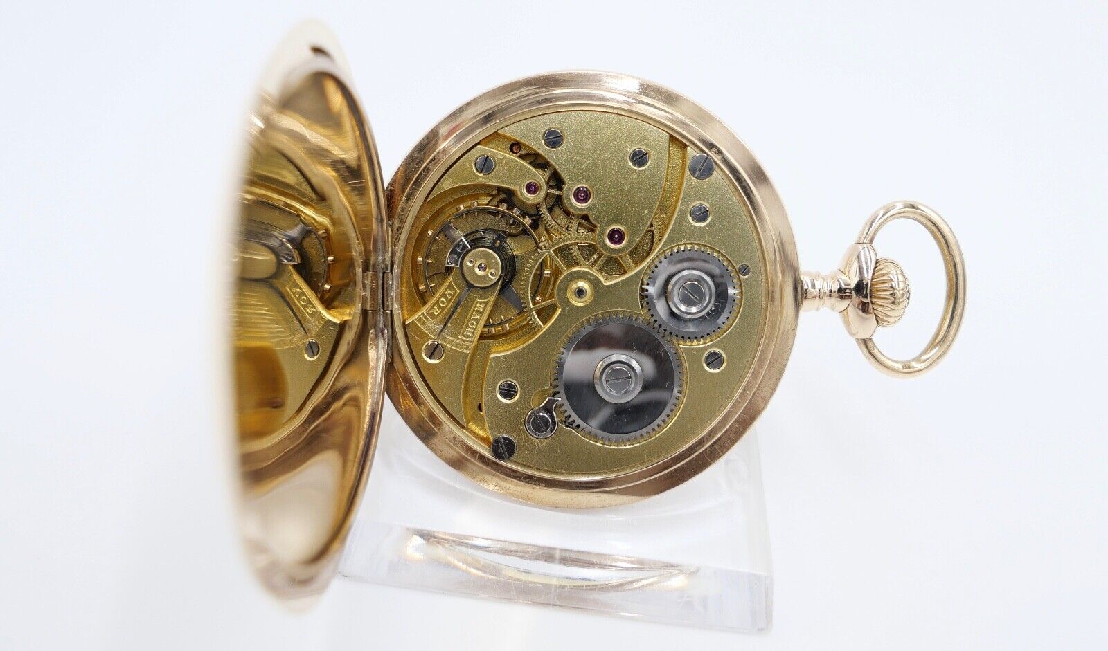 GP Girard Perregaux Taschenuhr 585 / 14K GOLD 51 mm Savonette inkl. Box - Antikhandel-Stuttgart