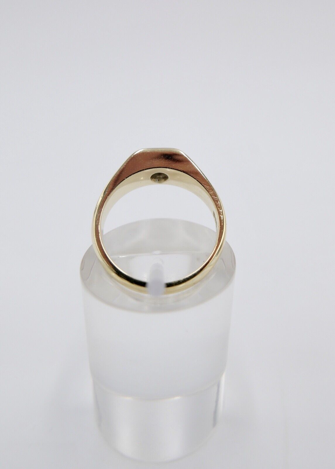 80er Jahre Solitär Ring Gelbgold 585 14K Damenring Brillant 0,14 Ct Gr. 54 VS F - Antikhandel-Stuttgart