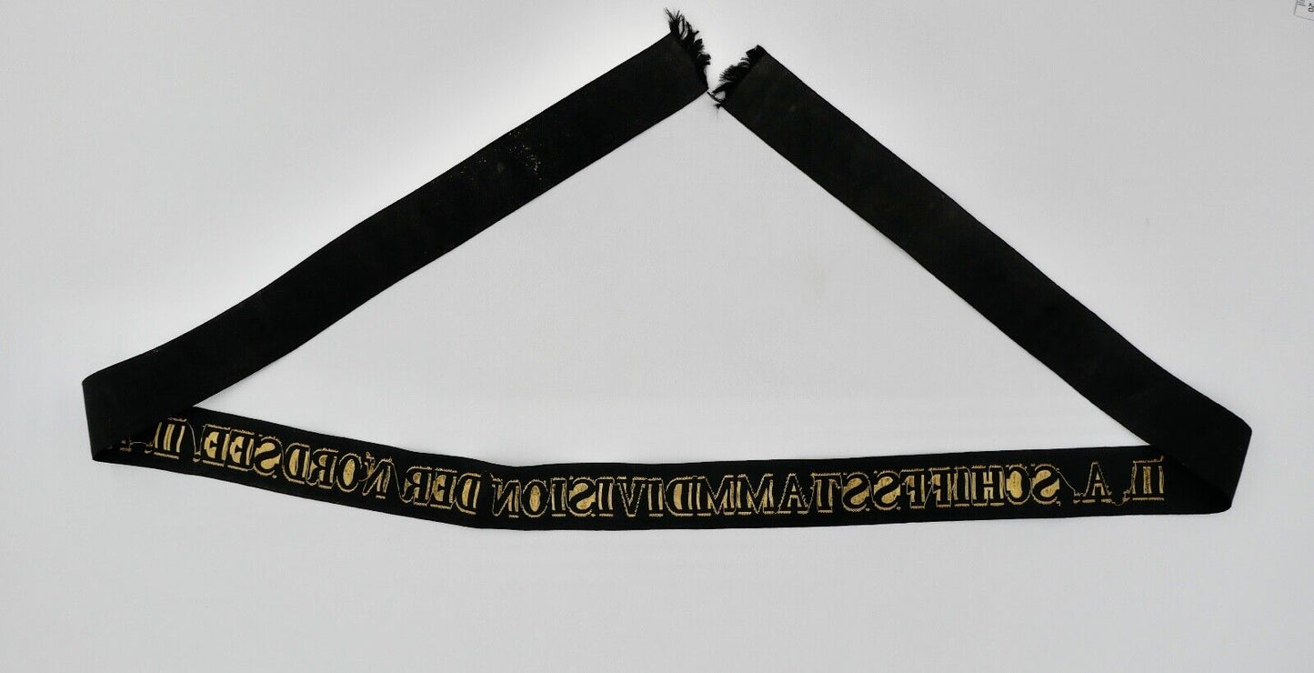 Mützenband " II.A. Schiffsstammdivision der Nordsee II.A. " Reichsmarine WK WW - Antikhandel-Stuttgart