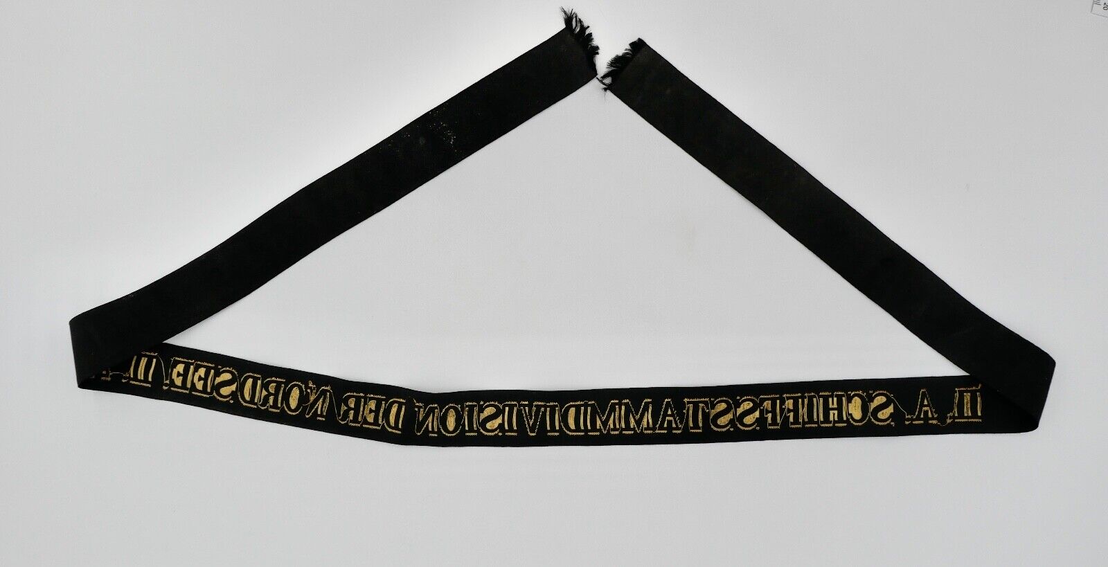 Mützenband " II.A. Schiffsstammdivision der Nordsee II.A. " Reichsmarine WK WW - Antikhandel-Stuttgart