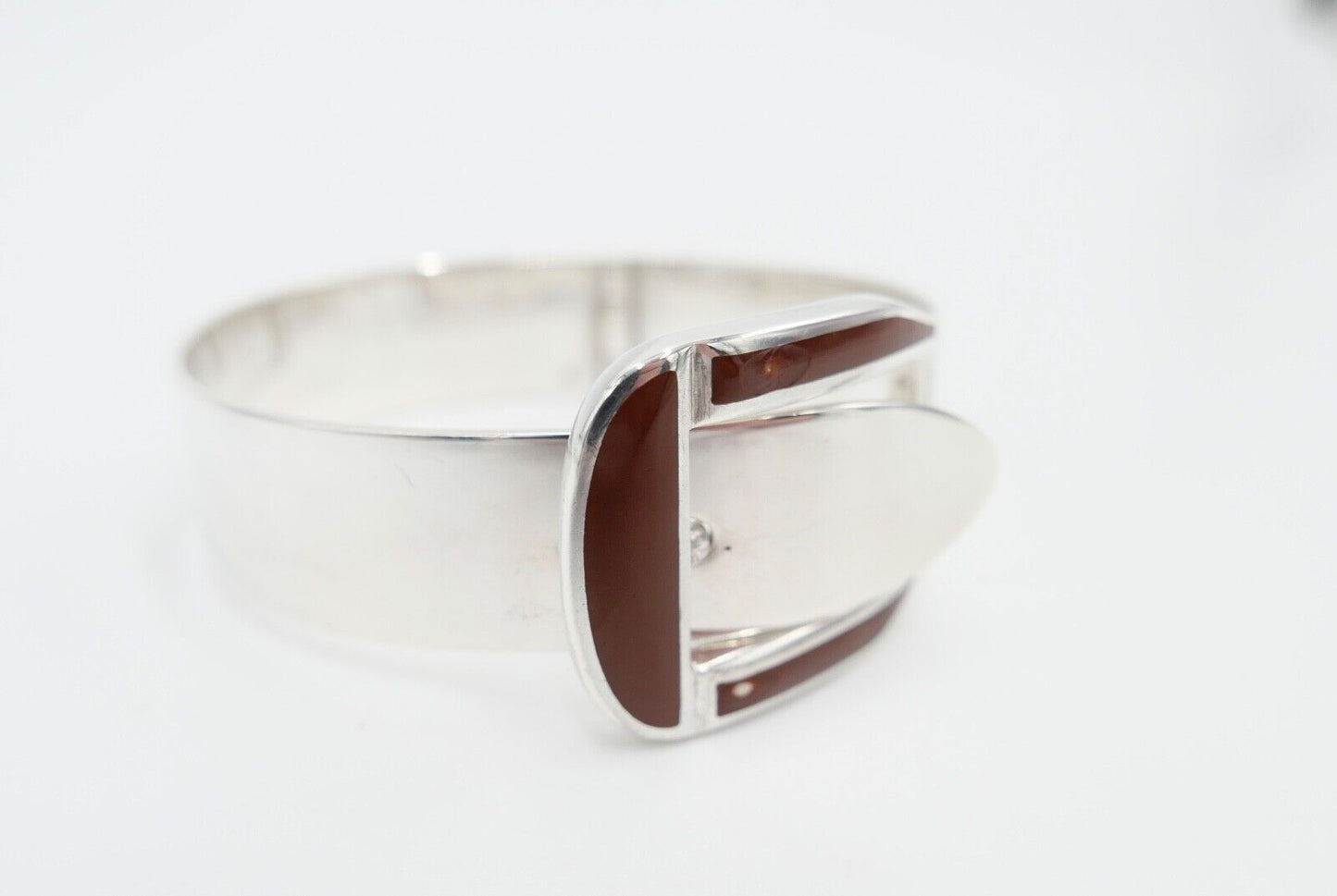 Vintage Gucci Armreif Spange Gürtel Emaille Enamel 800 Bracelet FI195 ITALY 1970 - Antikhandel-Stuttgart