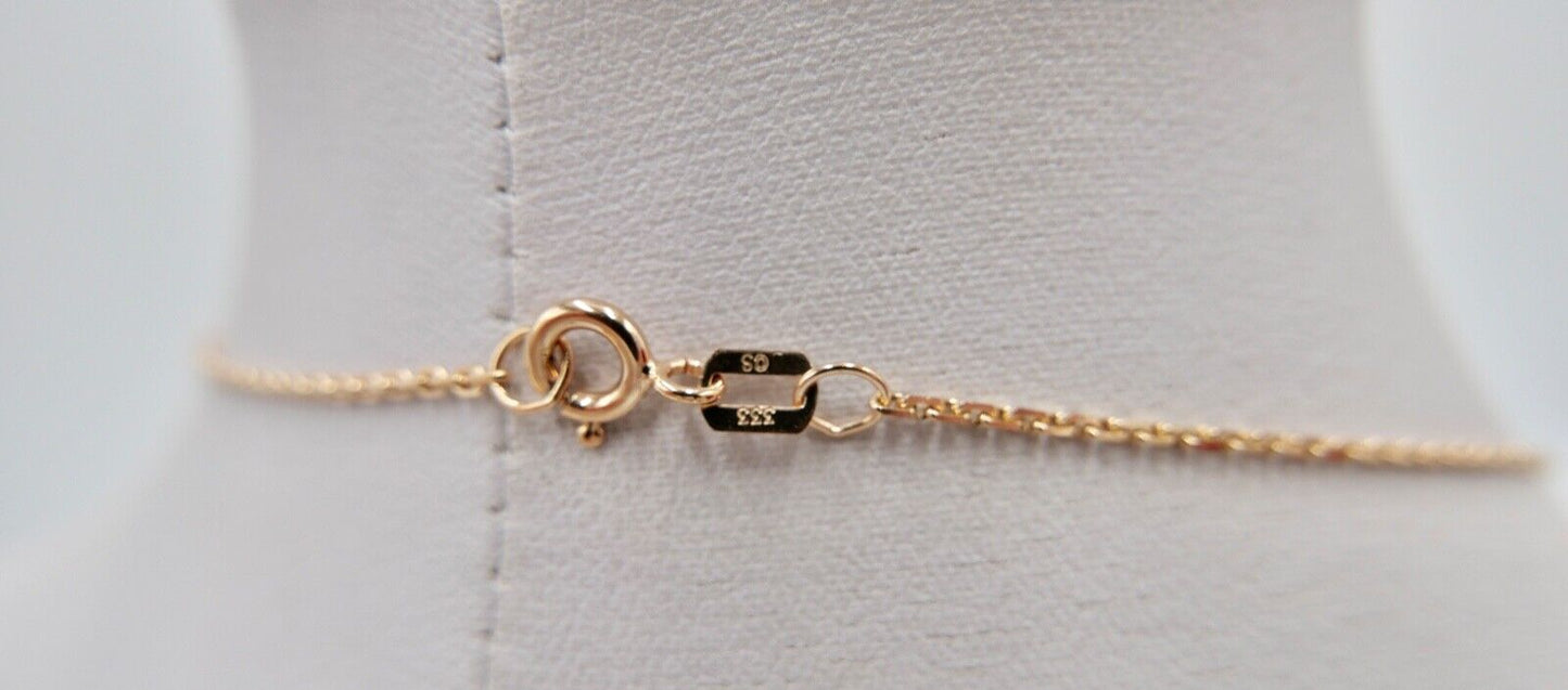 Alte Collier Kette 46cm Rotgold 333 8K Gold mit Granat - Antikhandel-Stuttgart