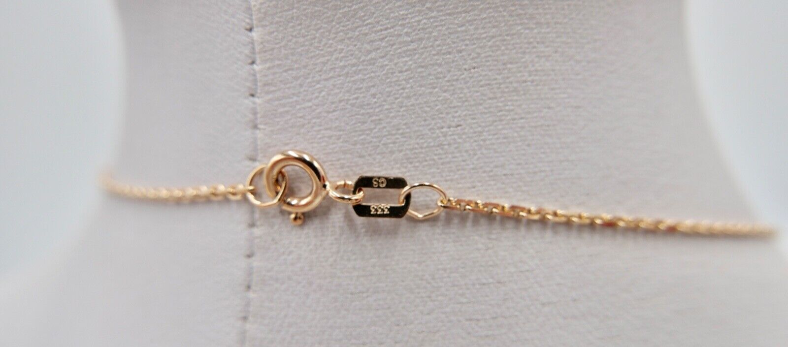 Alte Collier Kette 46cm Rotgold 333 8K Gold mit Granat - Antikhandel-Stuttgart