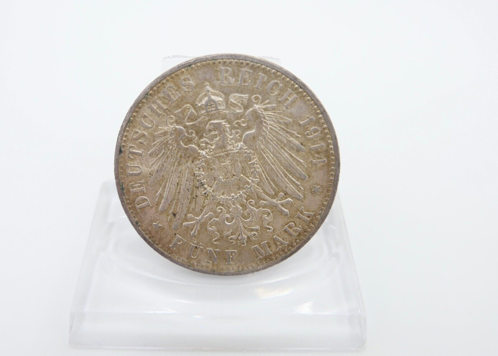 5 Mark 1914 A J.114 PREUSSEN KAISER WILHELM IN UNIFORM Silber 900 - Antikhandel-Stuttgart
