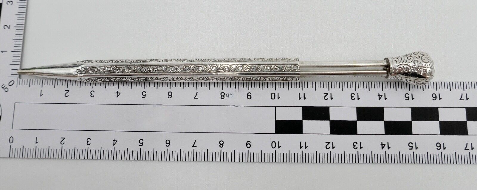 Jugendstil Bleistift Silber 800 / 900 Floral - Antikhandel-Stuttgart