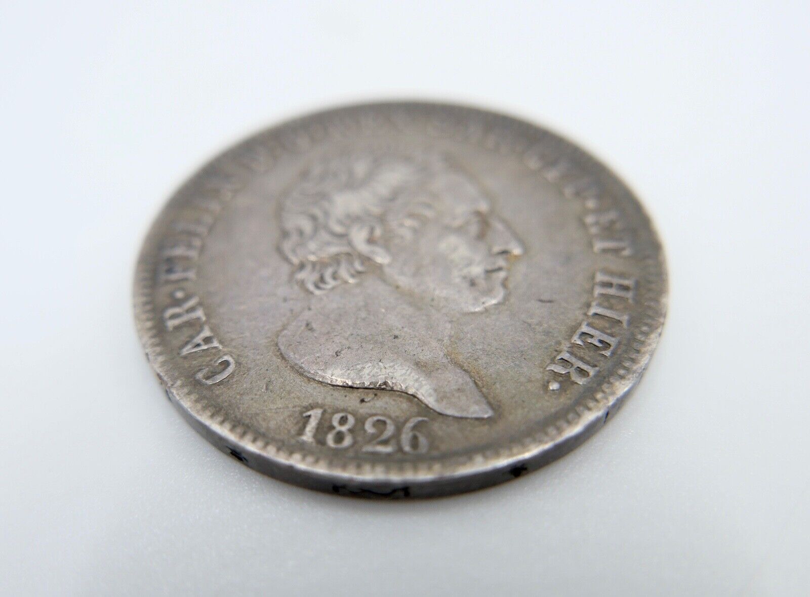 5 Lire 1826 Regno di Sardegna Re " Carlo Felice " Torino " Guter Zustand Silber - Antikhandel-Stuttgart