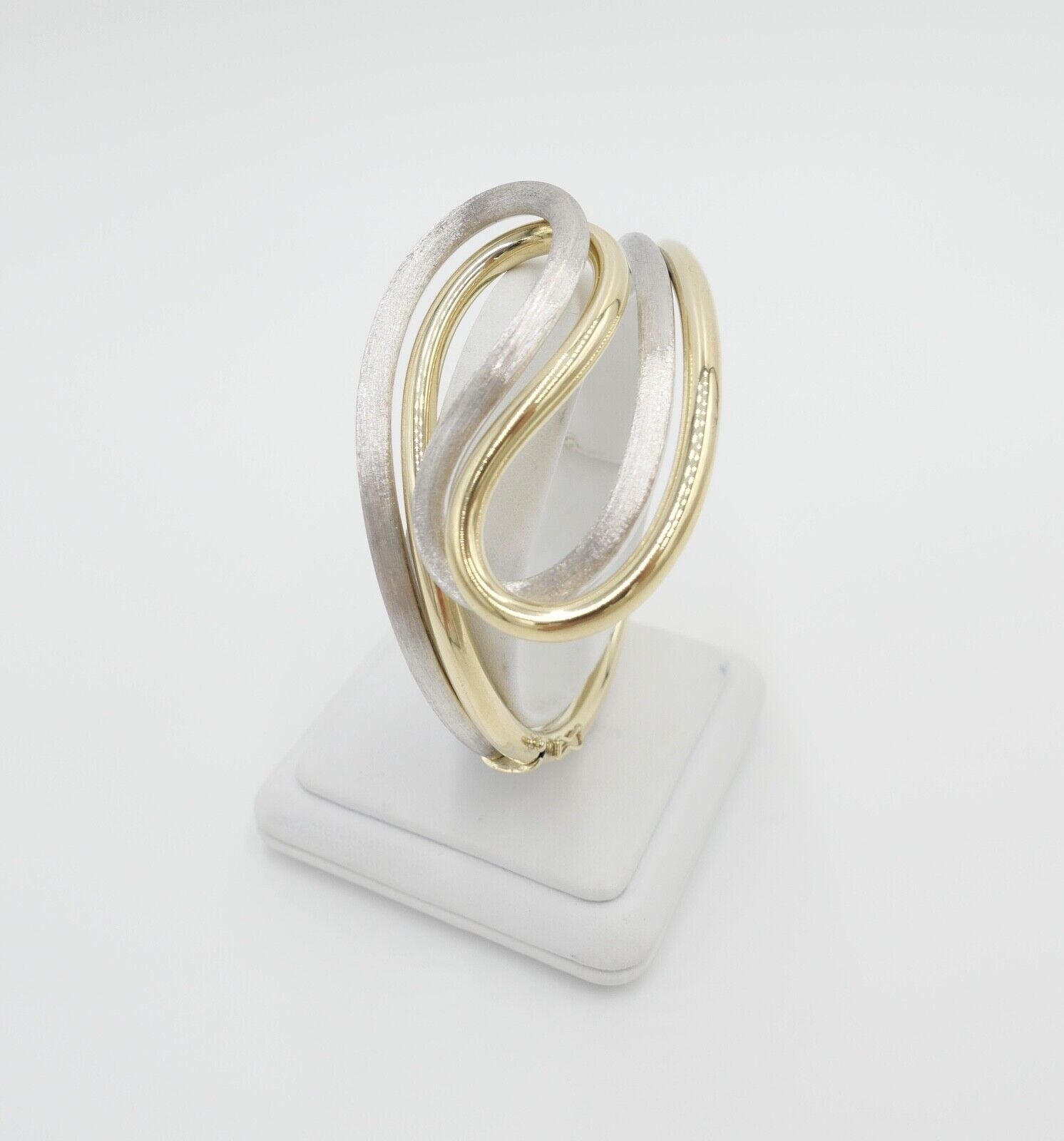 70er Jahre Kollmar & Jourdan Pforzheim Armband Armspange Gold Bicolor 585 / 14K - Antikhandel-Stuttgart