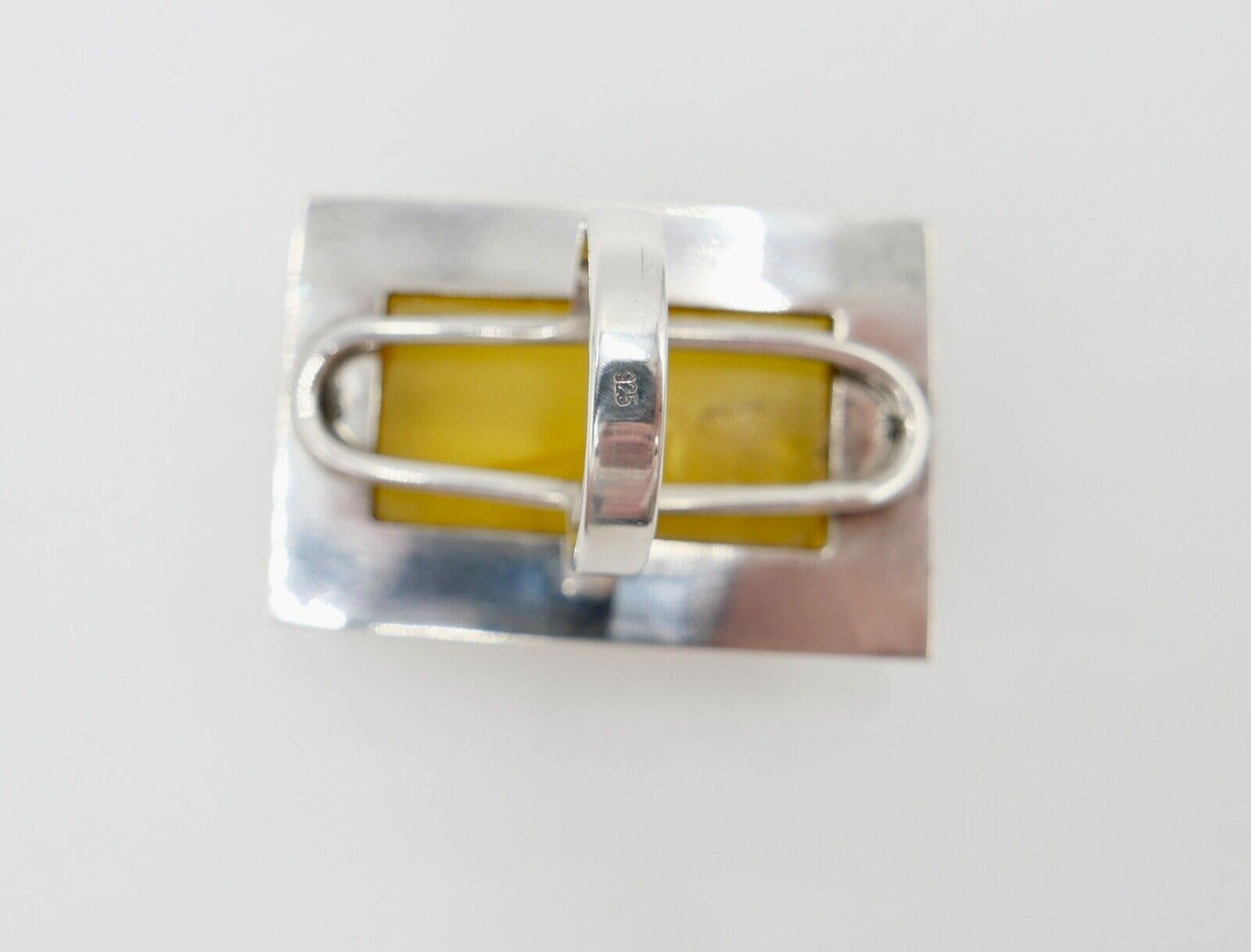 Bernstein Designer Ring floral Gr. 61 Silber 925 - Antikhandel-Stuttgart