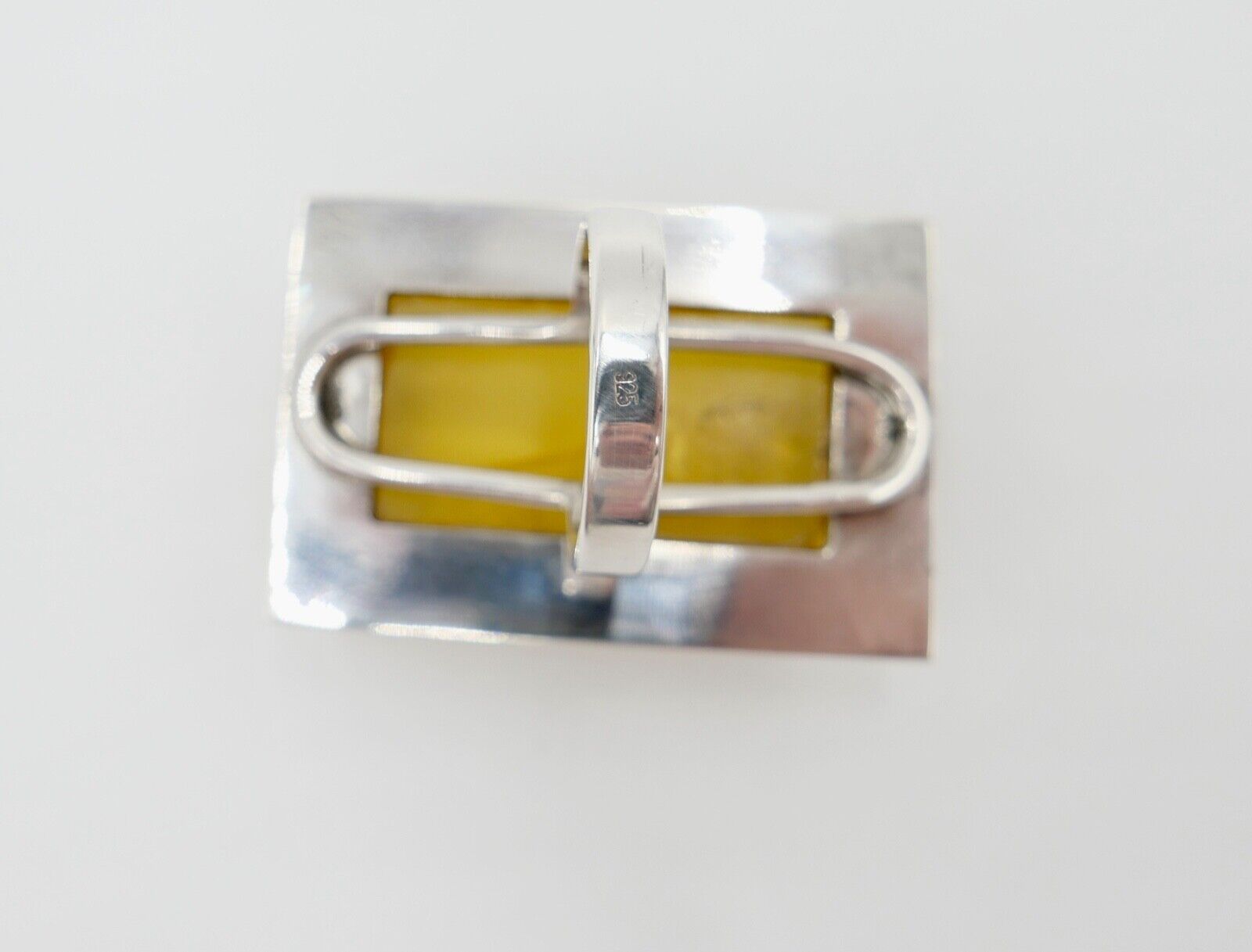 Bernstein Designer Ring floral Gr. 61 Silber 925 - Antikhandel-Stuttgart