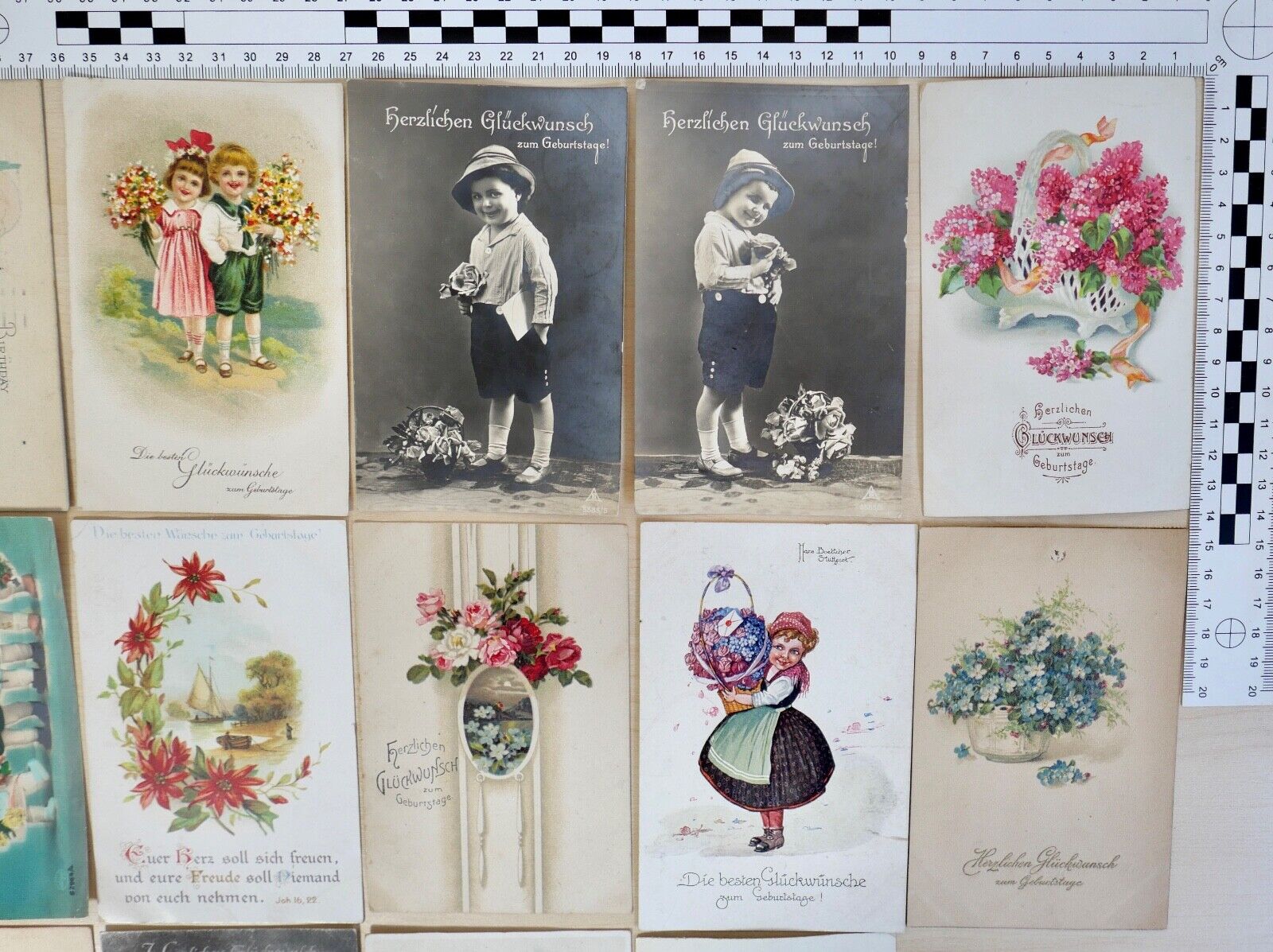 antike Ansichtskarten Postkarten Briefmarken GEBURTSTAG BIRTHDAY dt. Reich USA - Antikhandel-Stuttgart