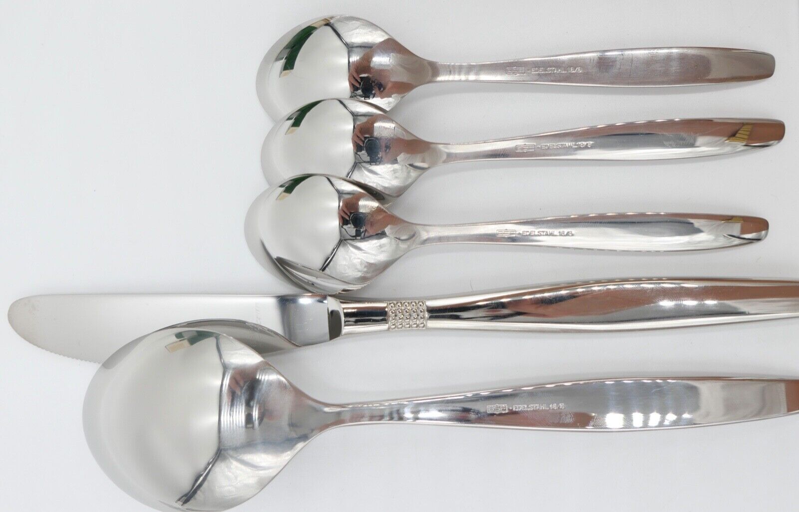 - NEU - OVP - 17 Teile BSF 111 DÄNISCH PERL 90er Silber versilbert Besteck - Antikhandel-Stuttgart