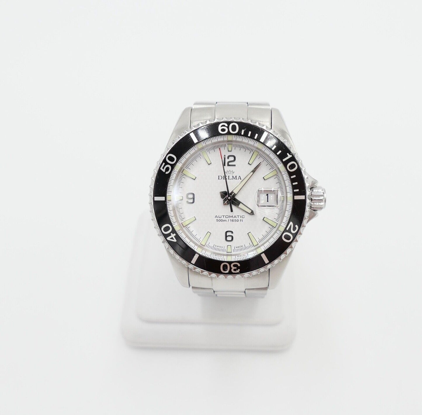 DELMA Santiago Automatik Ref. 41701.560.6.014 Edelstahl Herrenuhr Ø 42 mm - Antikhandel-Stuttgart