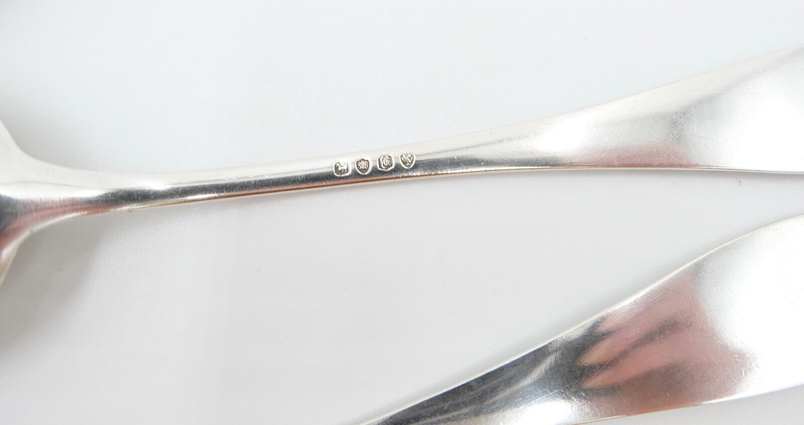 6x seltene antike Suppenlöffel LW Lutz & Weiss Monogramm JS 800 Silber 300,3 Gr - Antikhandel-Stuttgart