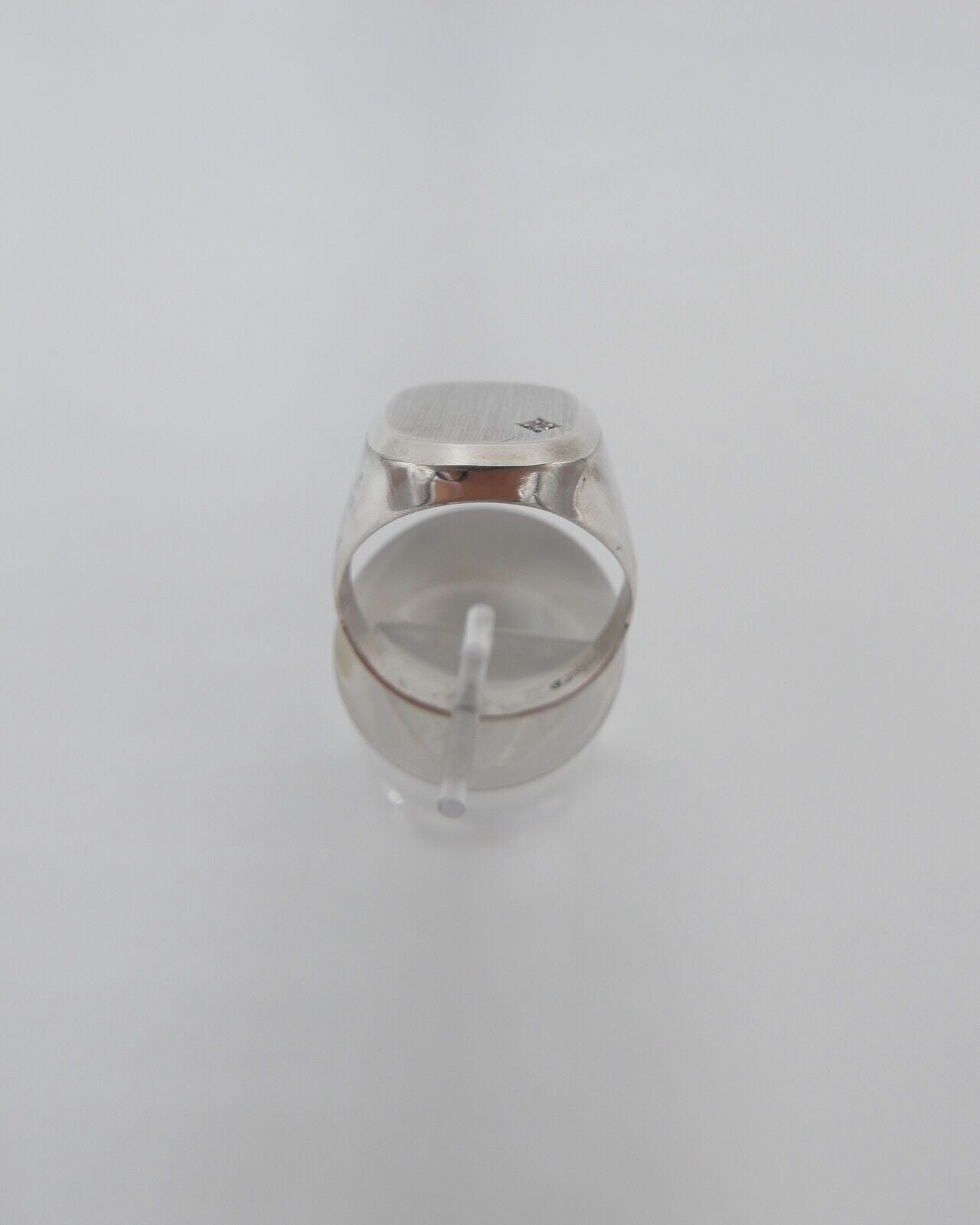 Alter Siegelring Herrenring mit Zirkonia 835 S Silber Größe 64 ohne Siegelgravur - Antikhandel-Stuttgart