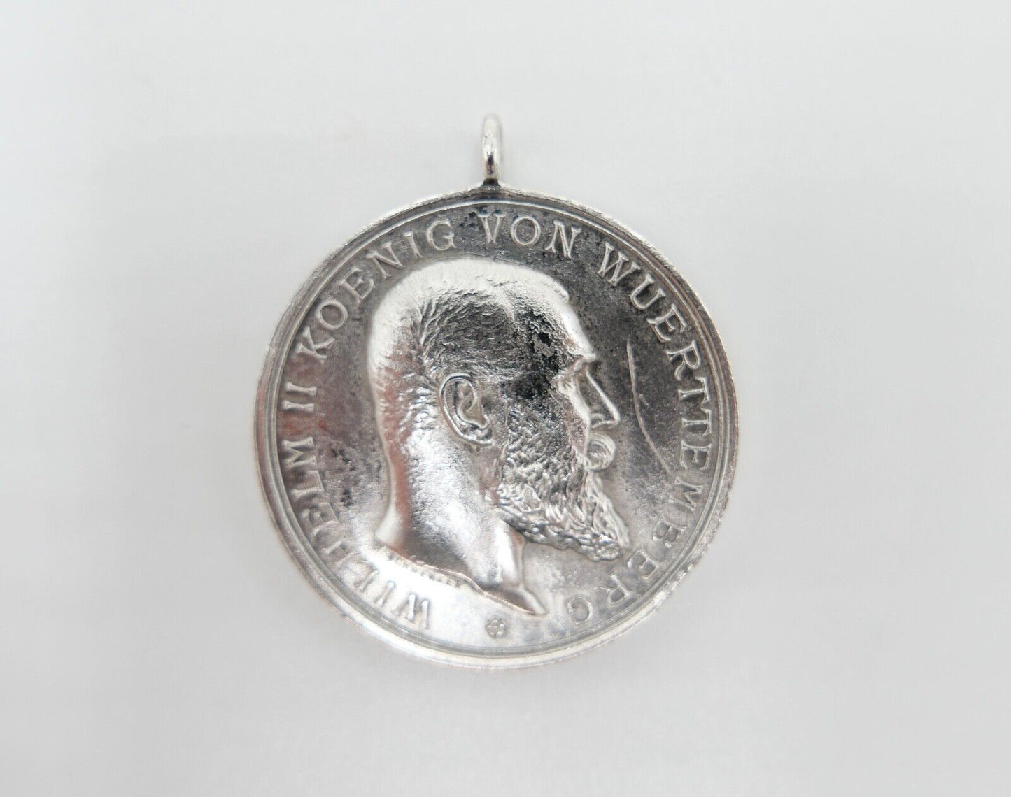 Medaille " Für Tapferkeit und Treue " Württemberg Wilhelm Silber - Antikhandel-Stuttgart