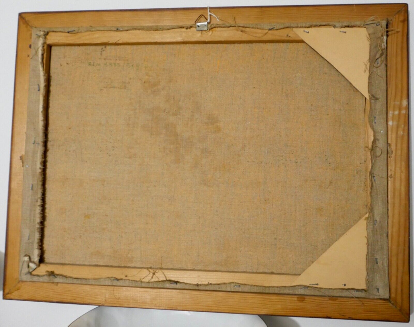 Ölgemälde 69x53cm Landschaft signiert Wald Bach Leinwand - Antikhandel-Stuttgart