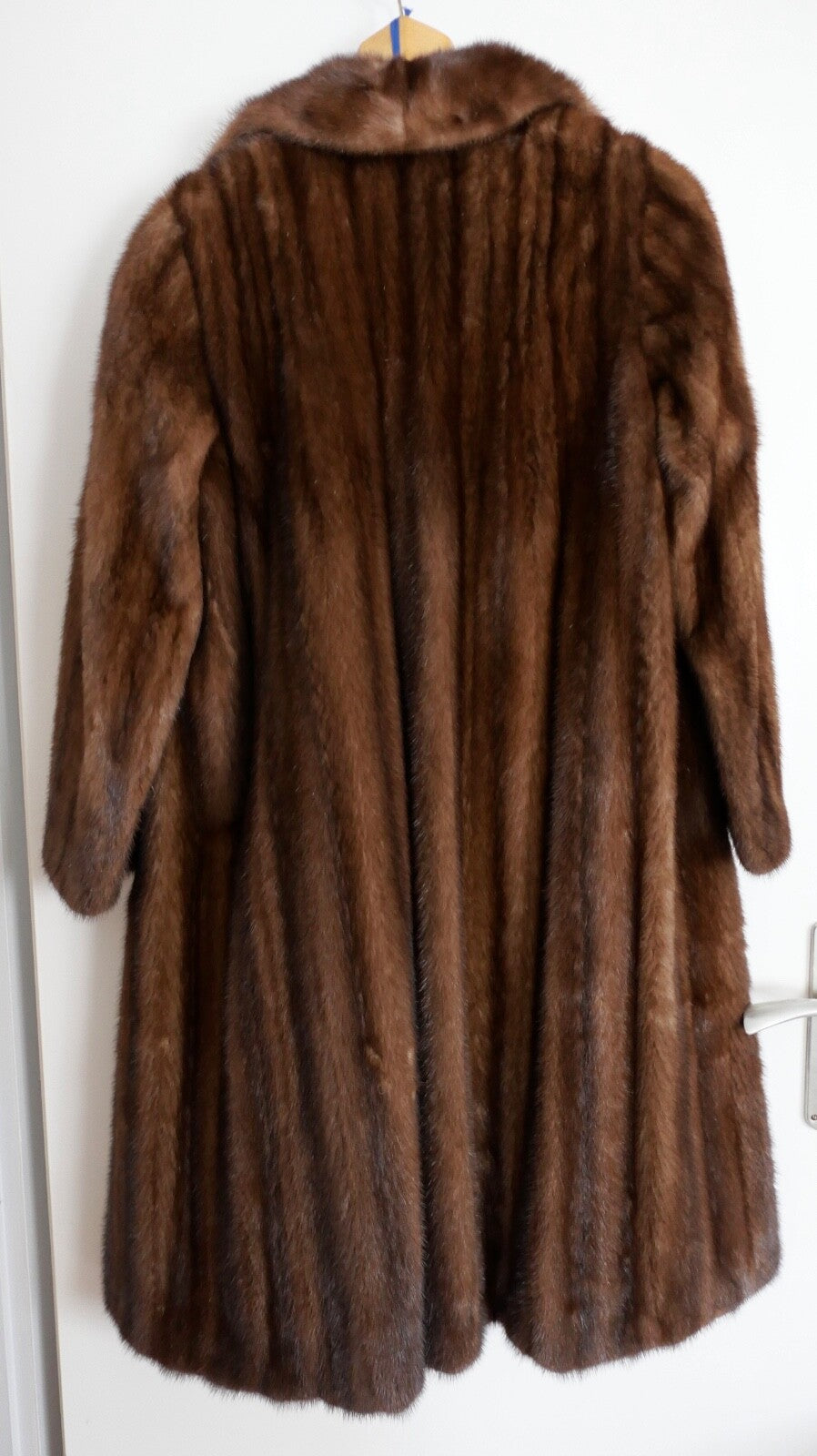 Nerz Pelz Mantel coat braun Größe 40-42