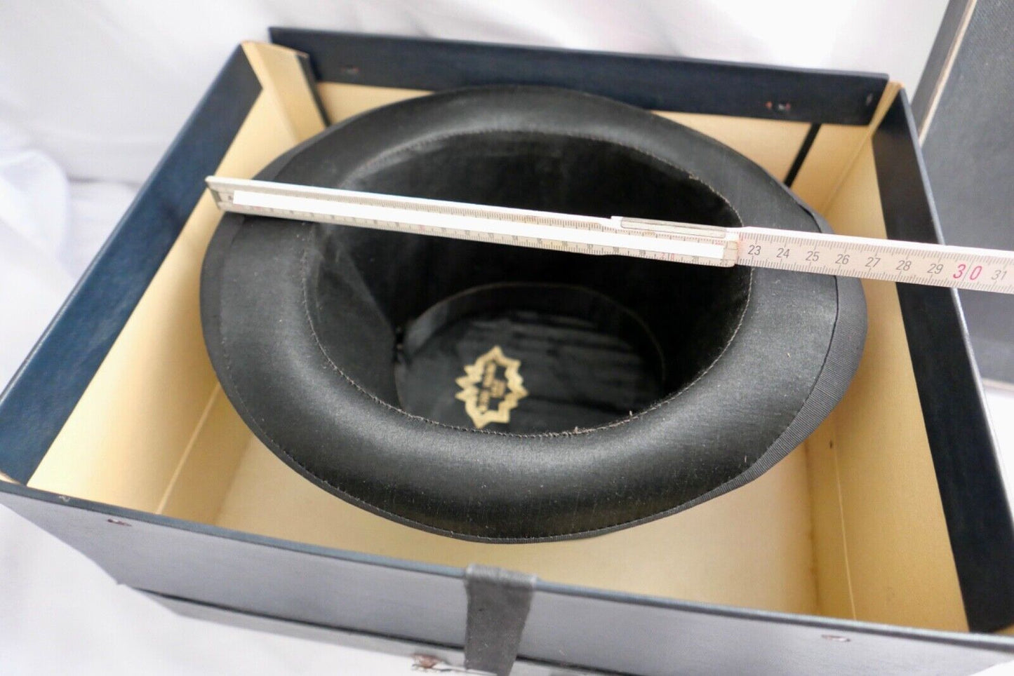 Falt Zylinder Chapeau Claque mit Hutschachtel Beste Marke D.R.P.233295 NEUwertig - Antikhandel-Stuttgart