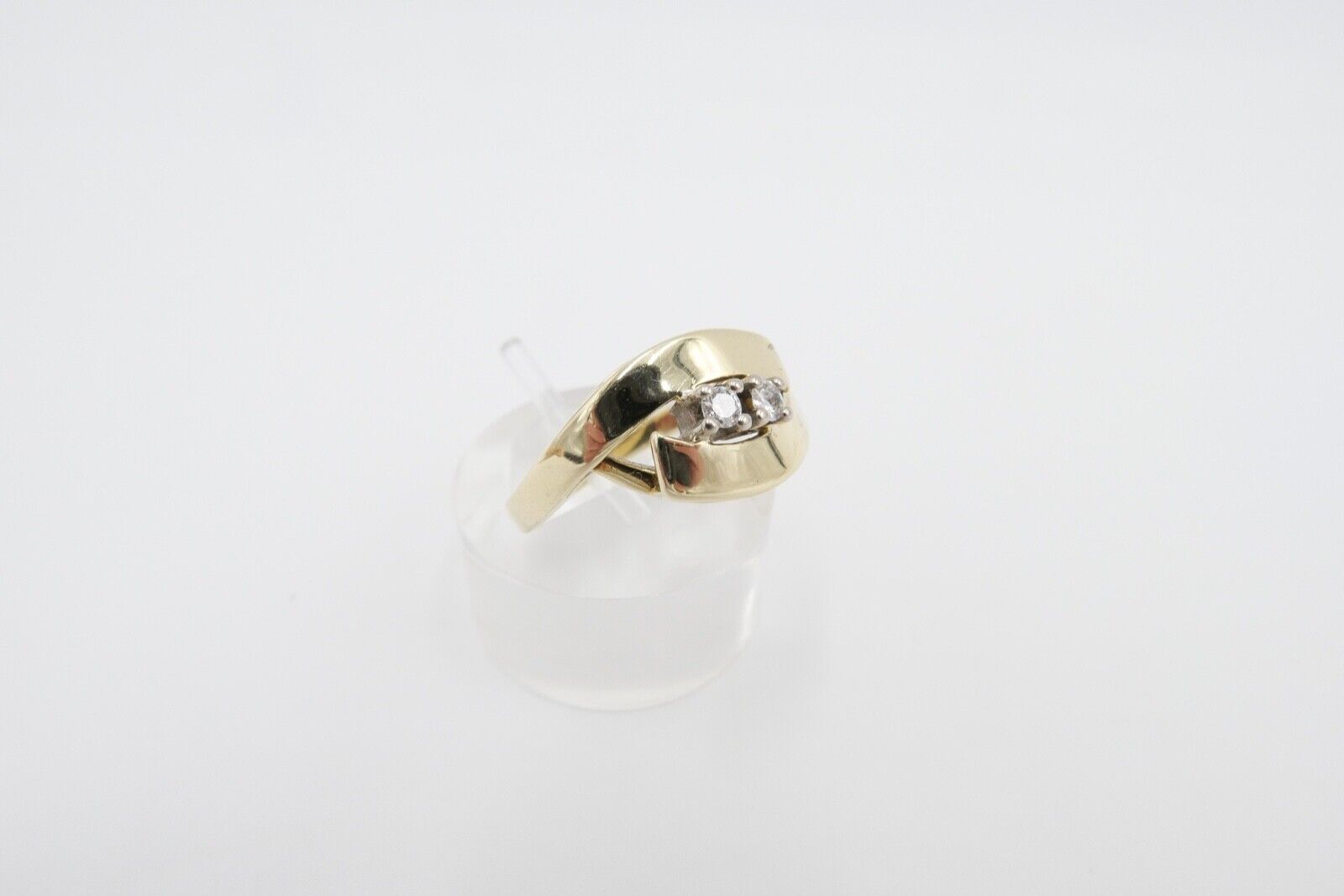 Damen Gelbgold Diamant brillant Ring 0,14 Ct 585 14K Gr. 56-57 - Antikhandel-Stuttgart