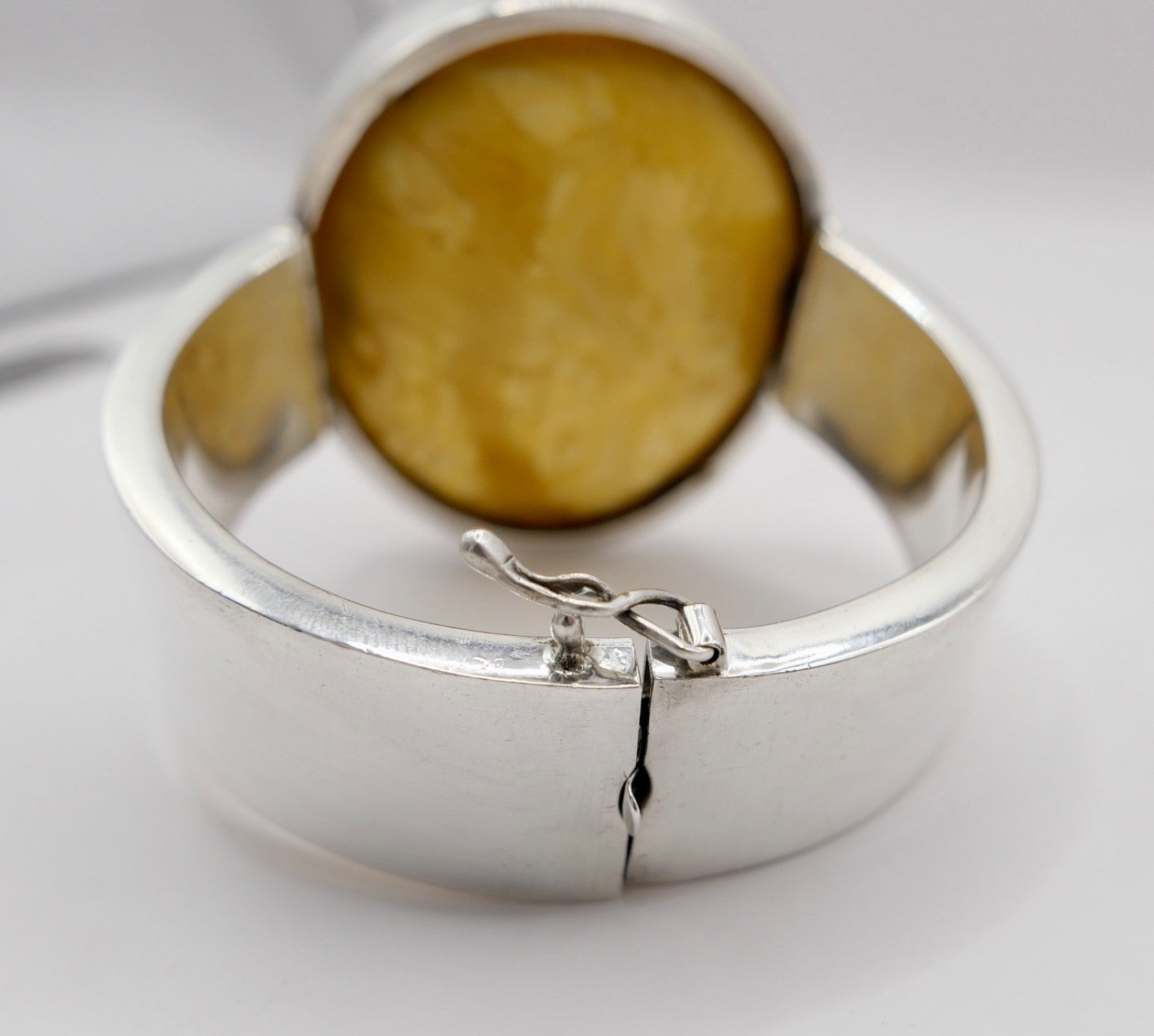 Großes Designer PU 925 Silber Bernstein Armband Armreif Danzig Gdansk Polen