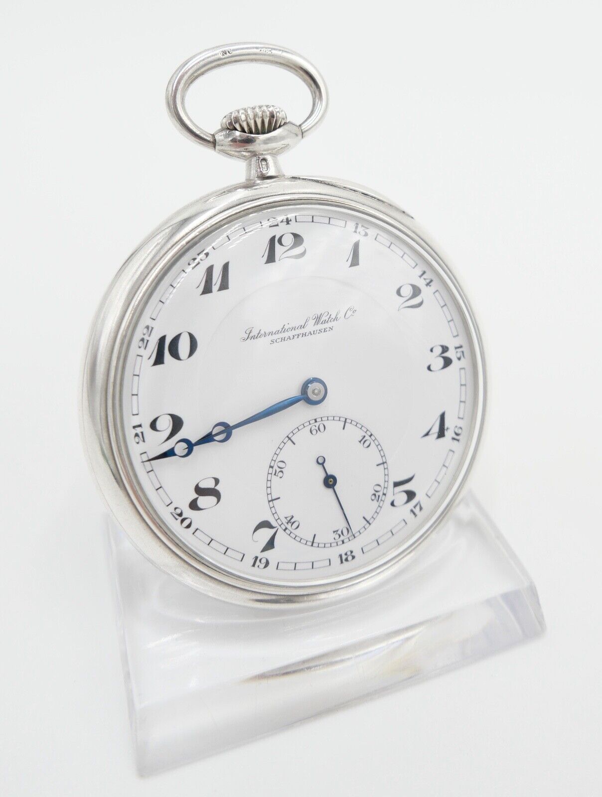 IWC Schaffhausen Taschenuhr Ø 51 mm Silber 925 52-19 H5 Probes Scafusia aus 1925 - Antikhandel-Stuttgart